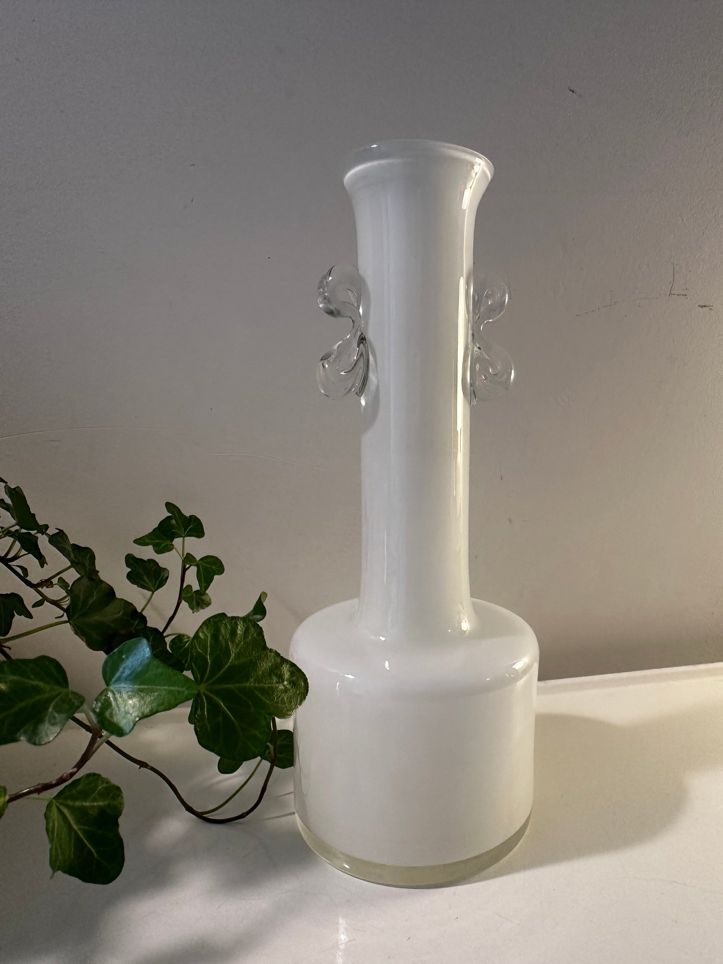 Murano glazen witte vintage vaas