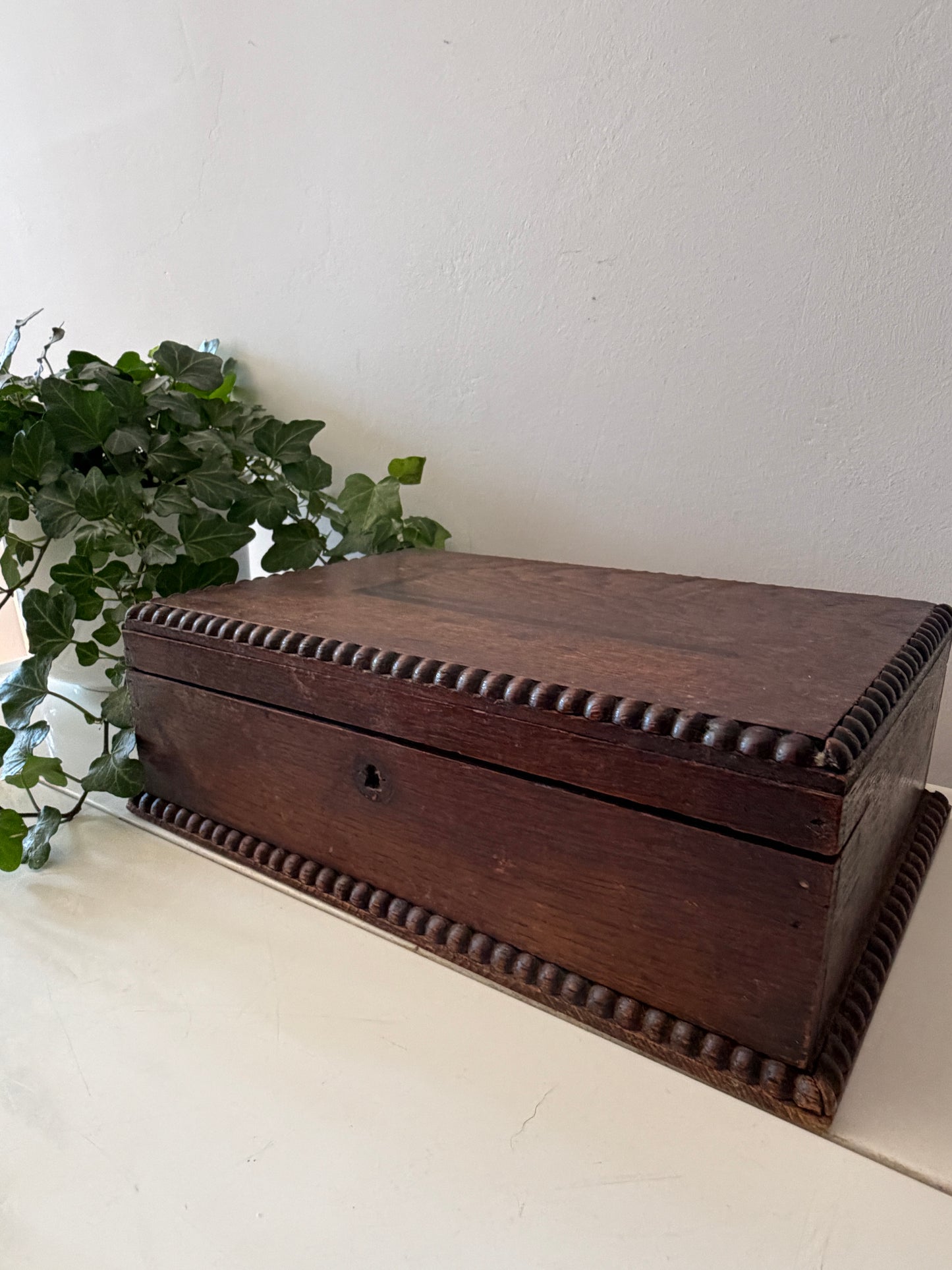 Vintage houten bewaardoos