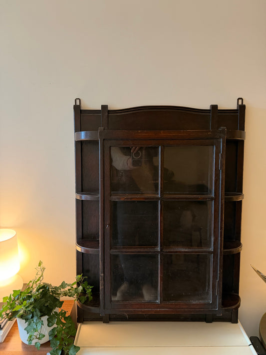 Wand vitrine kast vintage