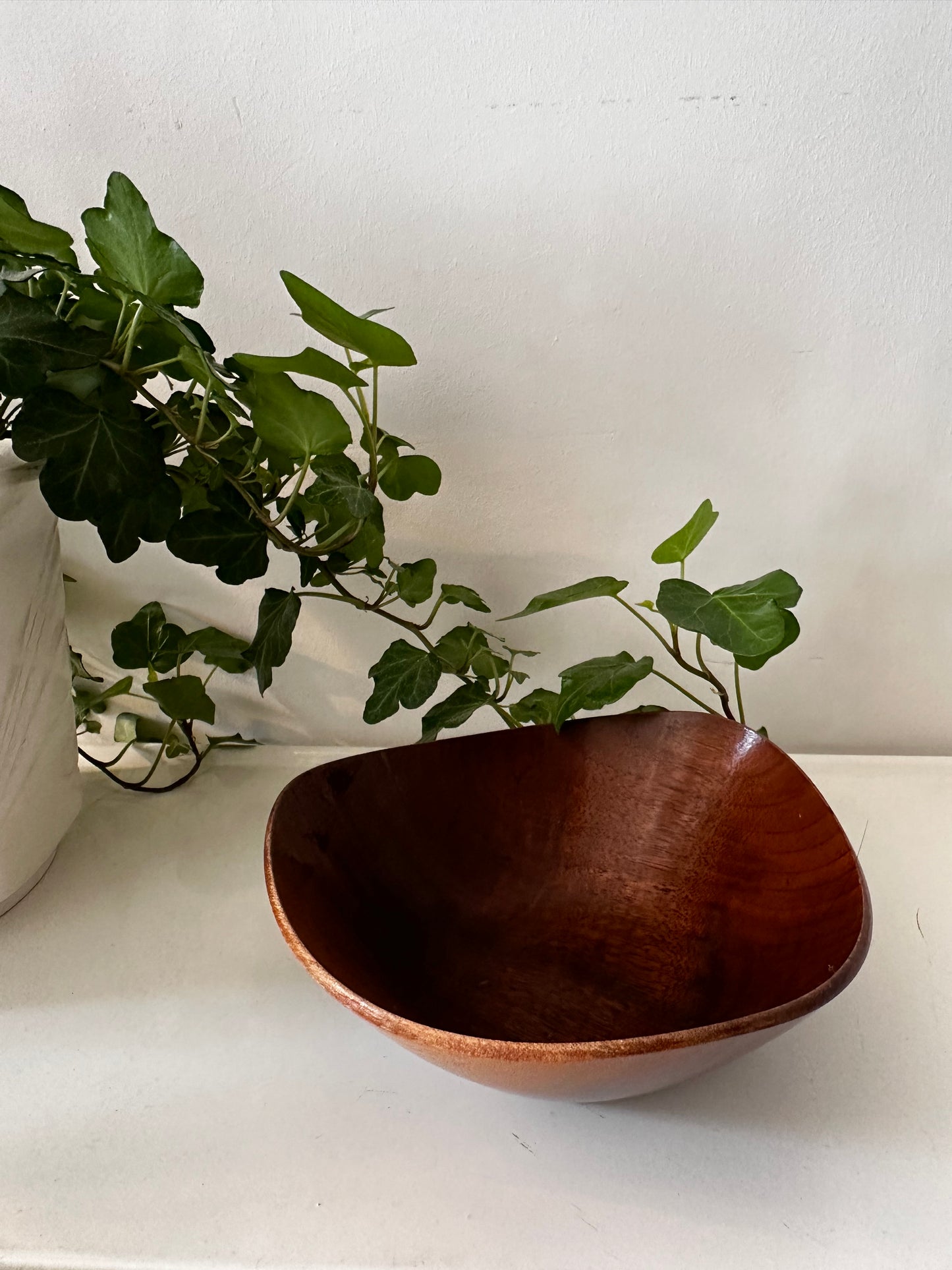 Mid Century teak houten schaaltje retro