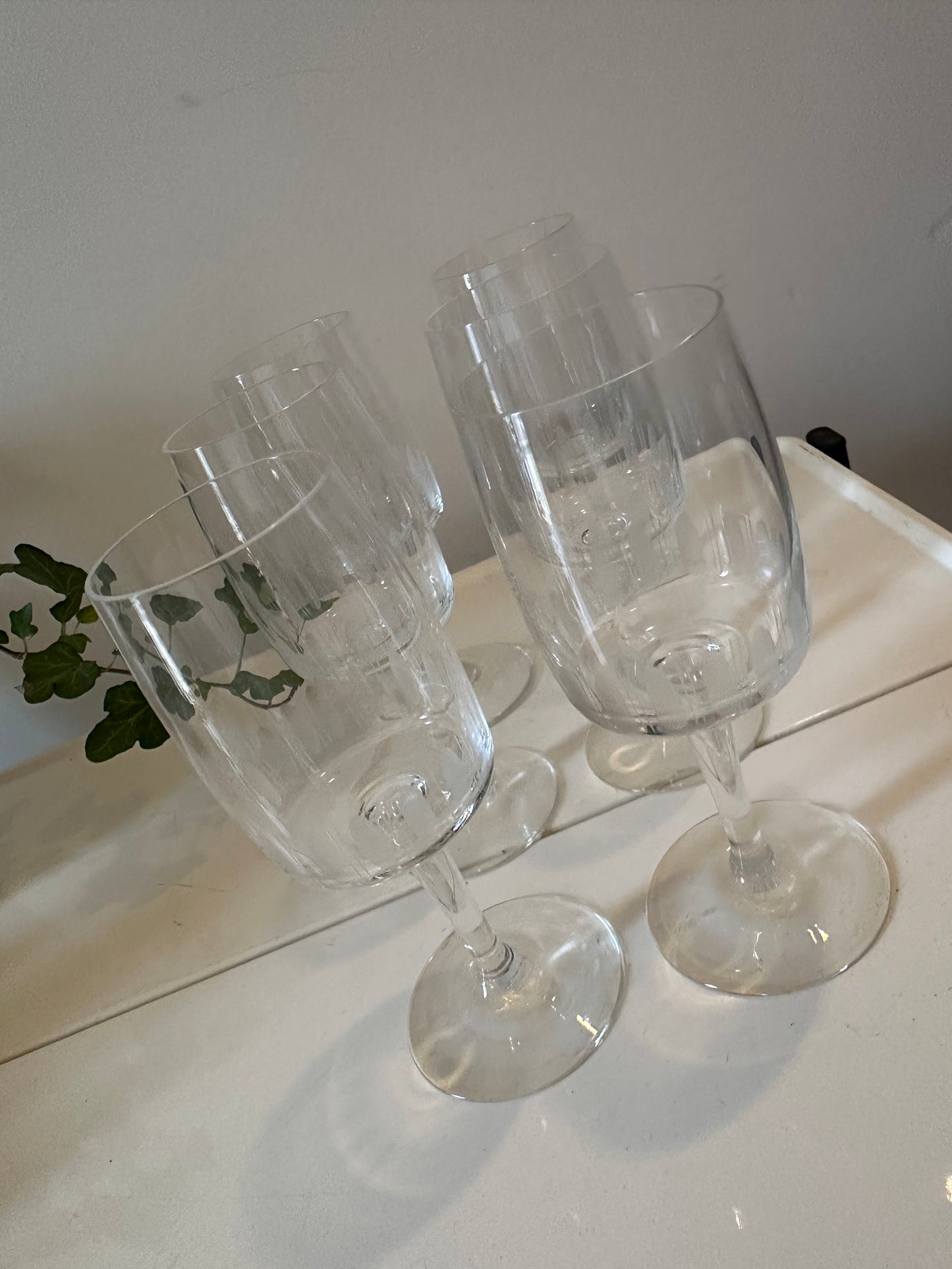 Set van 6 kristallen likeur glaasjes