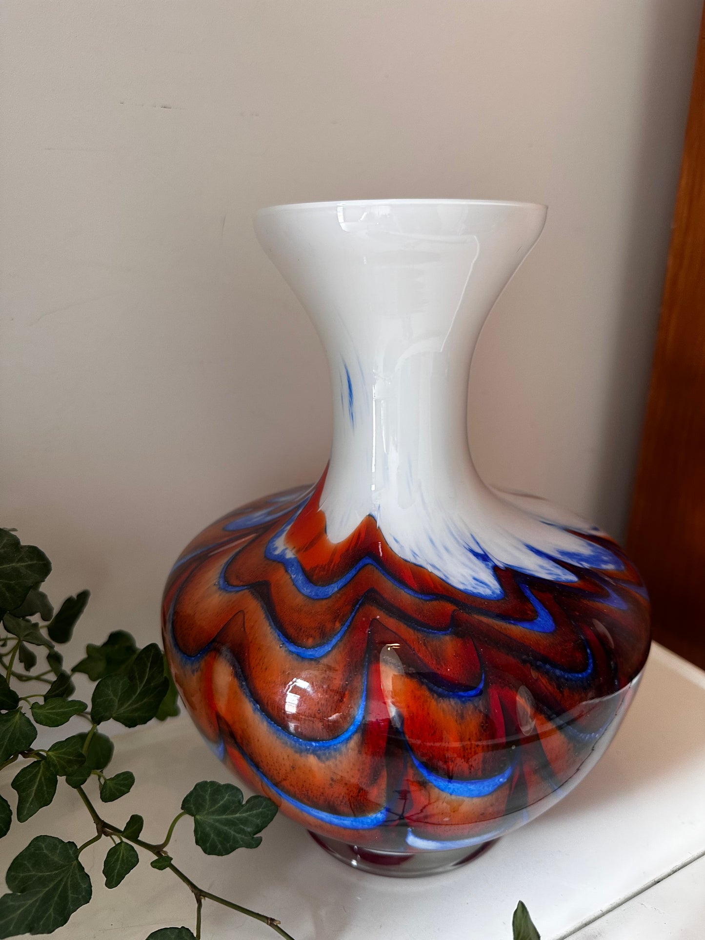 Murano glazen vaas met swirl