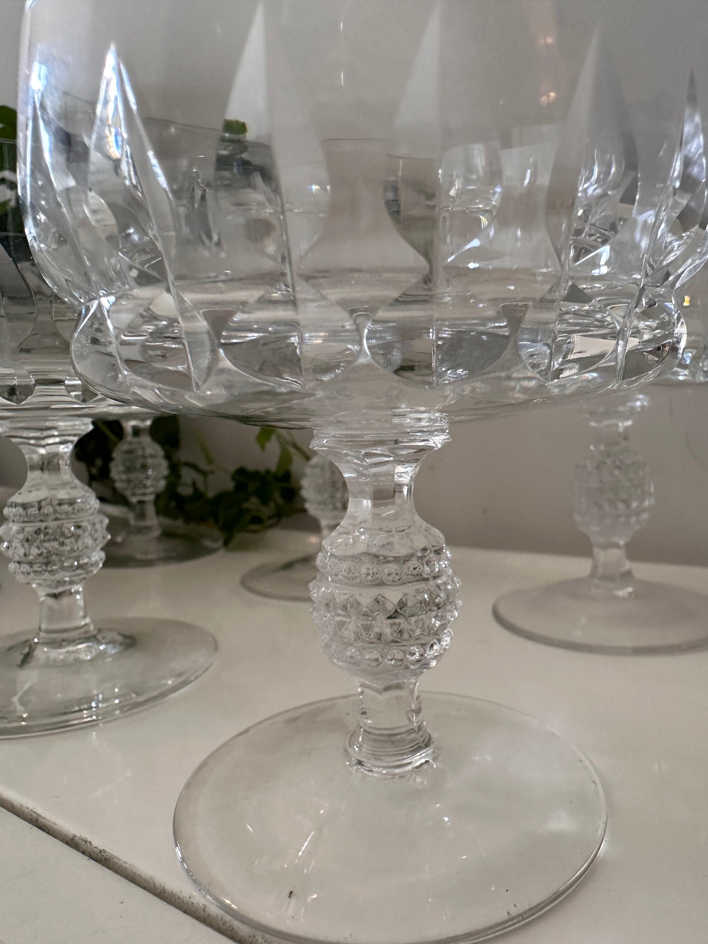 Set van 6 kristallen coupe champagne