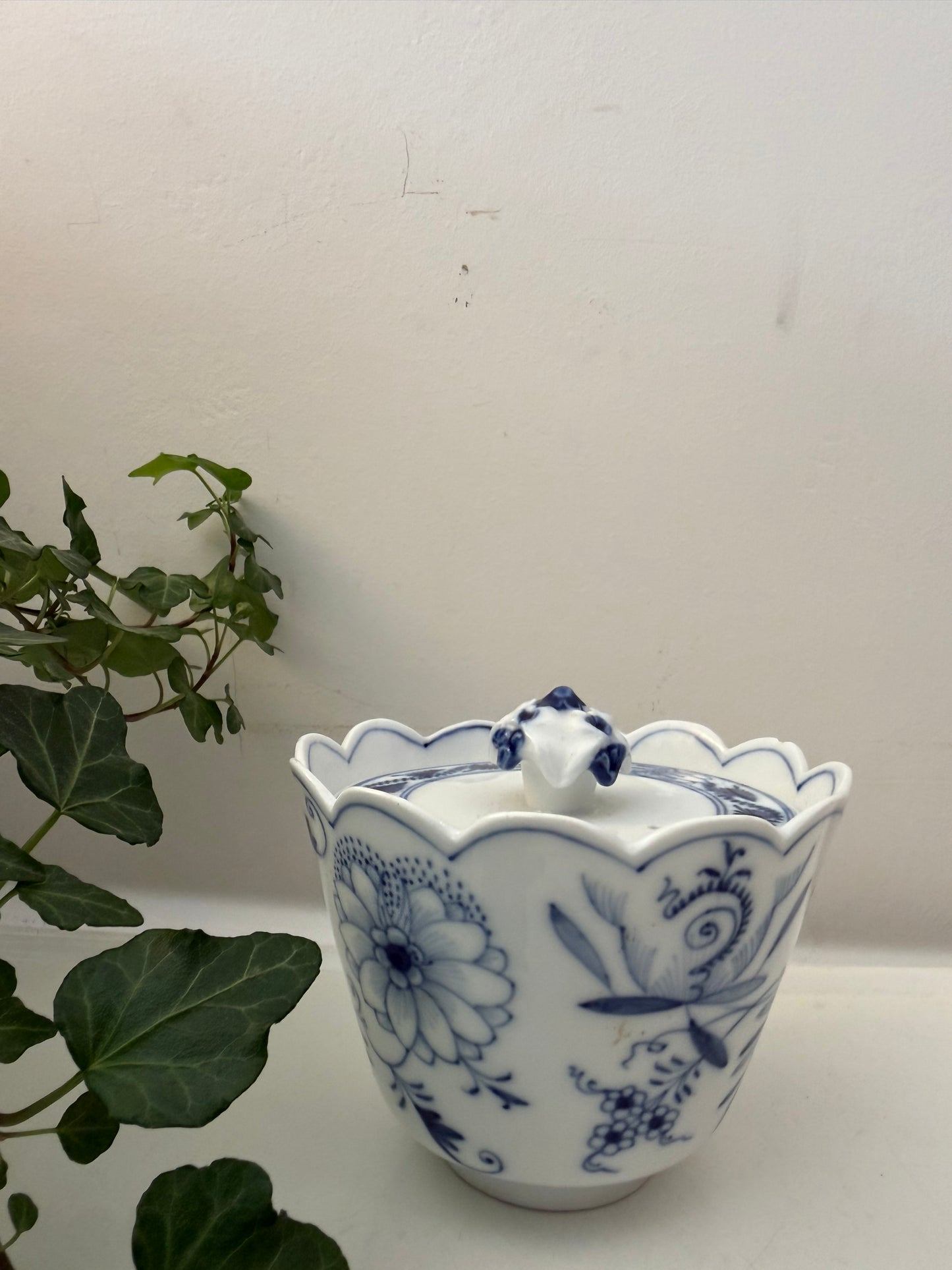 Suikerpotje blauw wit