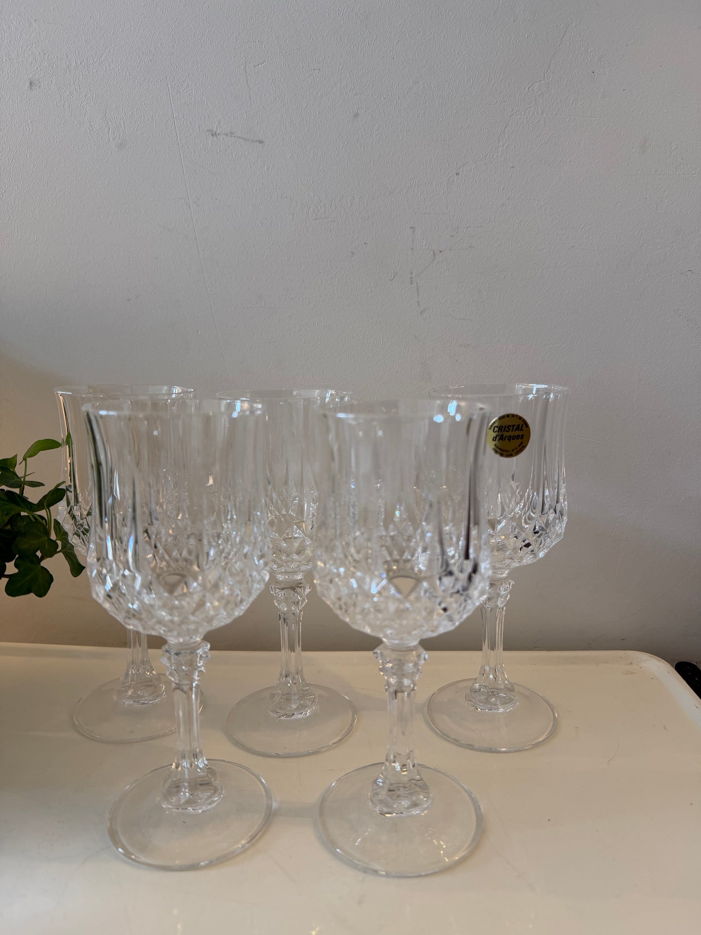 Set van 5 Cristal D’argue wijnglazen