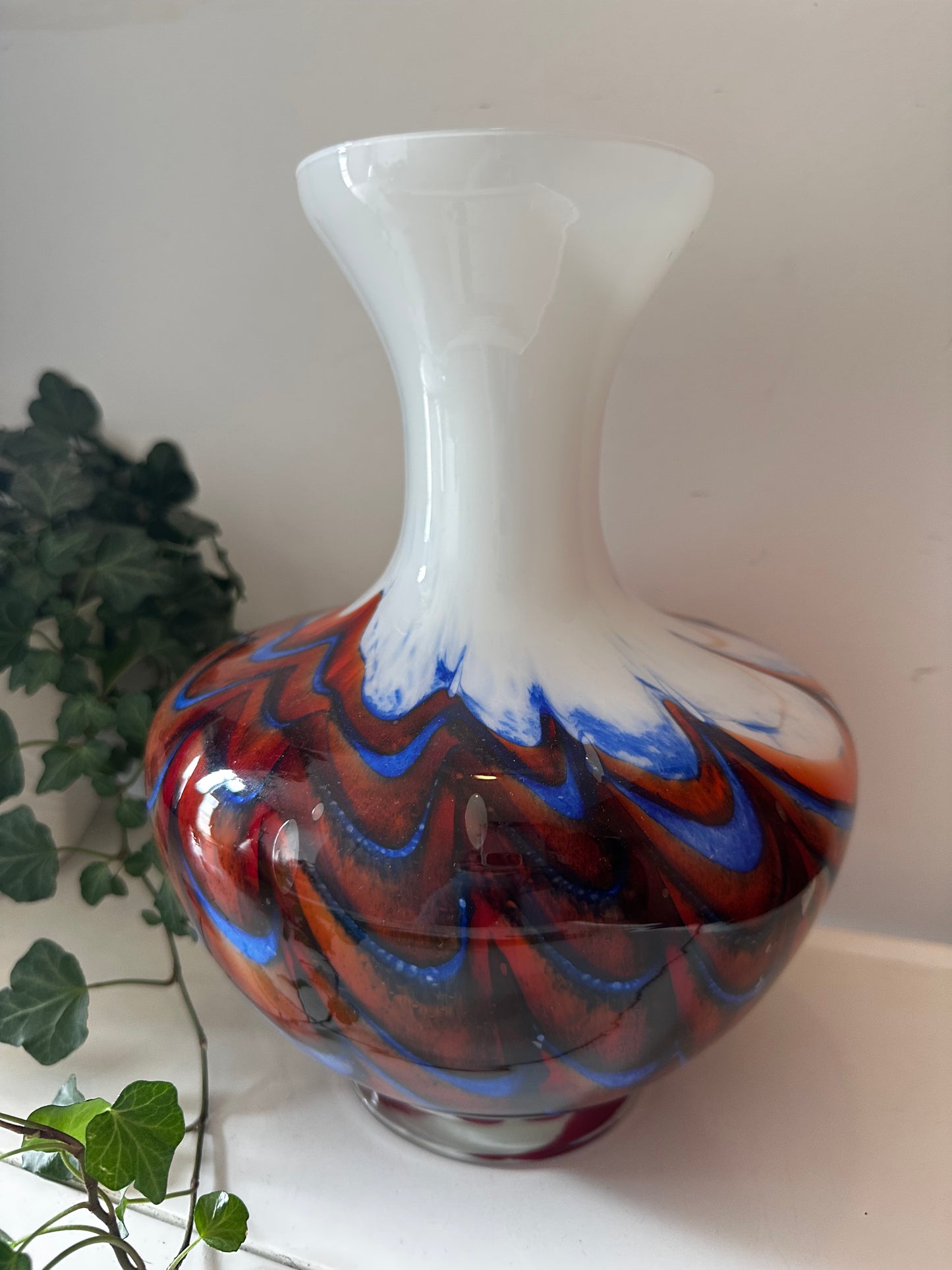 Murano glazen vaas met swirl