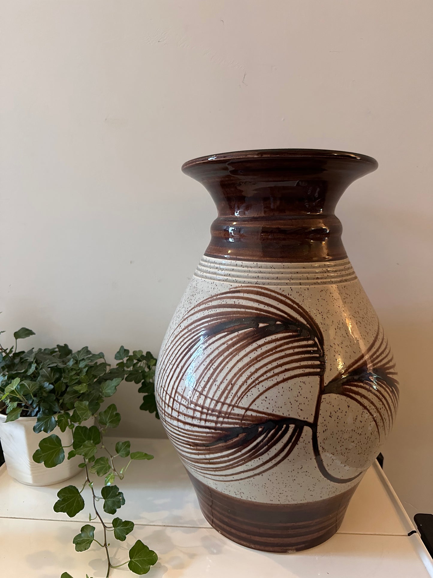 XXL Keramieken vloervaas jaren 70