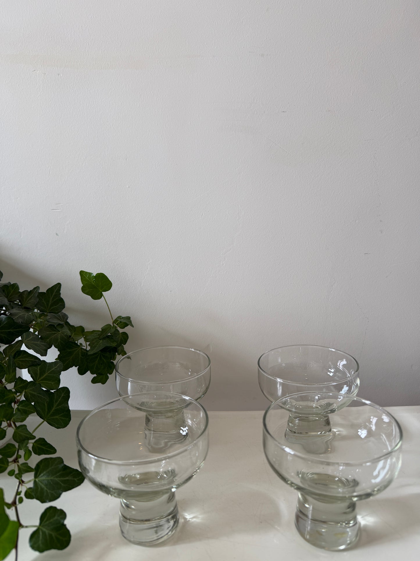 Set van 4 coupe glazen Scandinavisch design