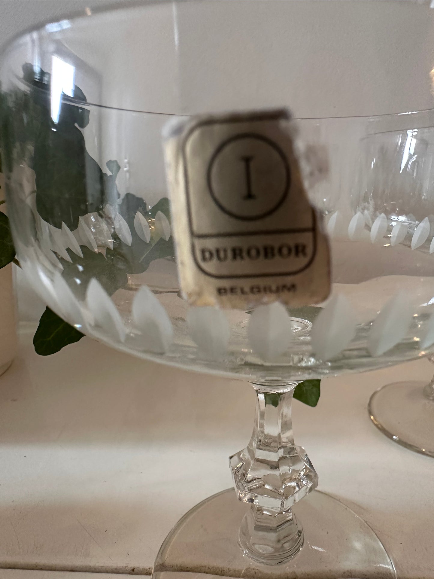 Set van 5 kristallen coupé champagne glazen