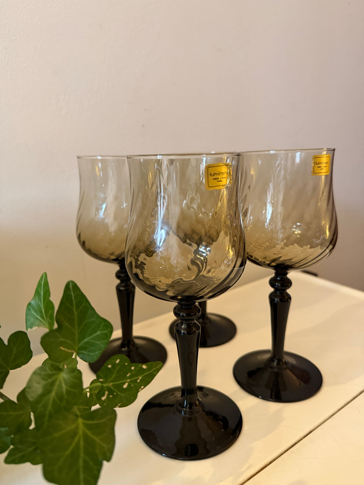 Set van 4 vintage luminarc wijnglazen