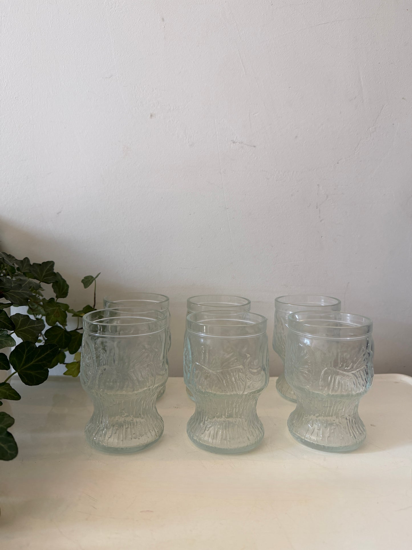 Set van 6 Italiaanse Fidenza Vetraria glazen