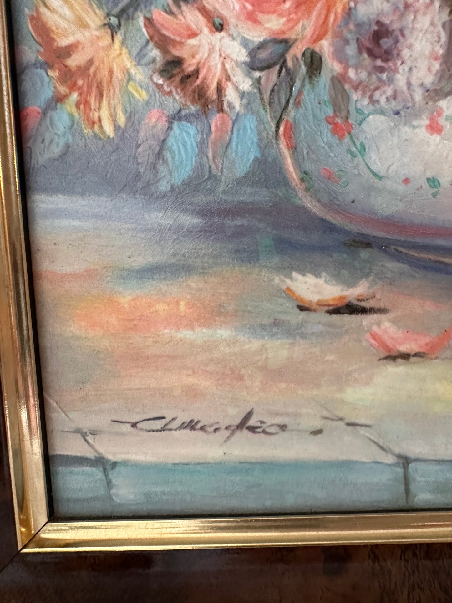 Schilderij met boeket