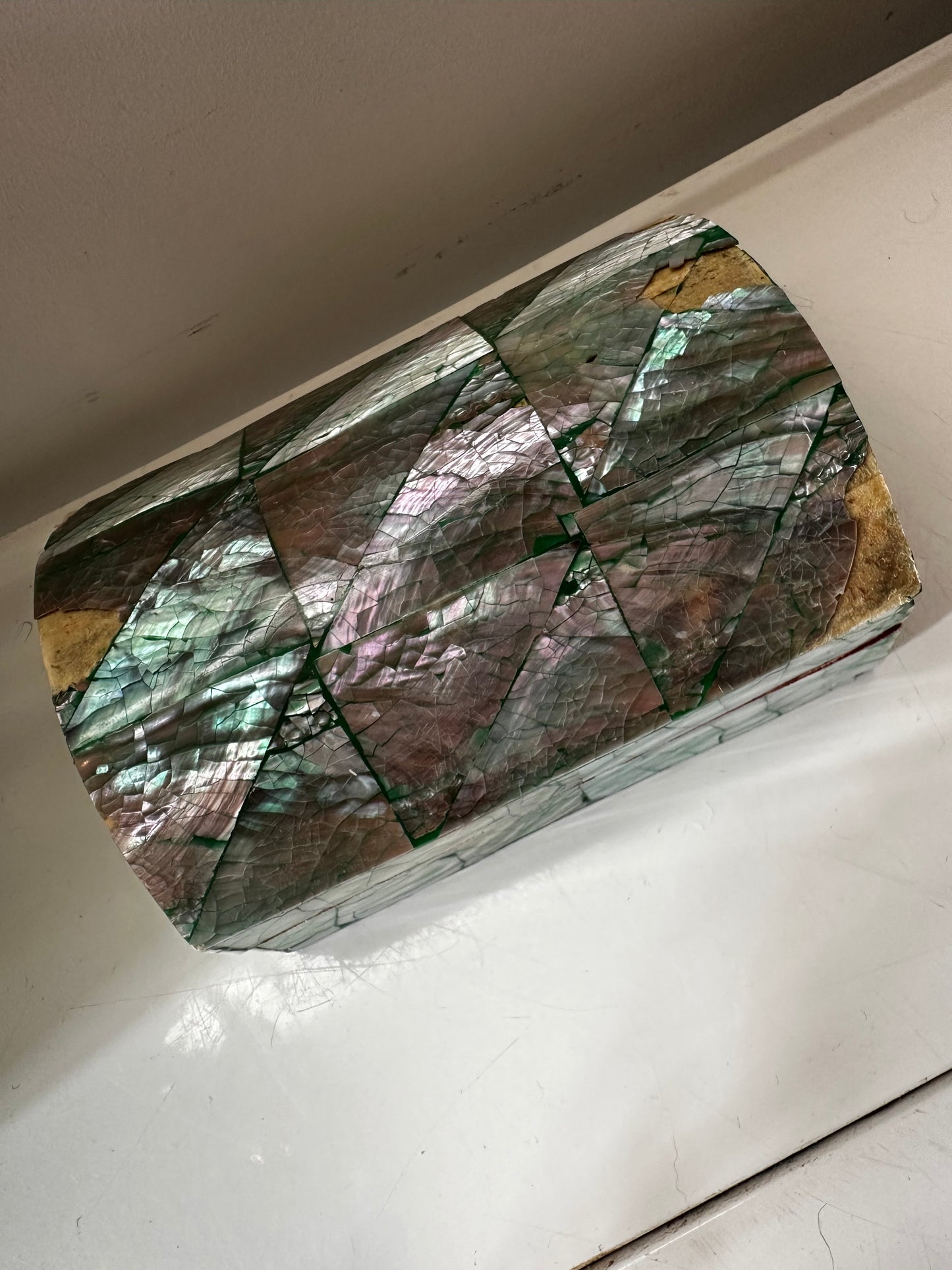 Parelmoerlook bewaardoosje