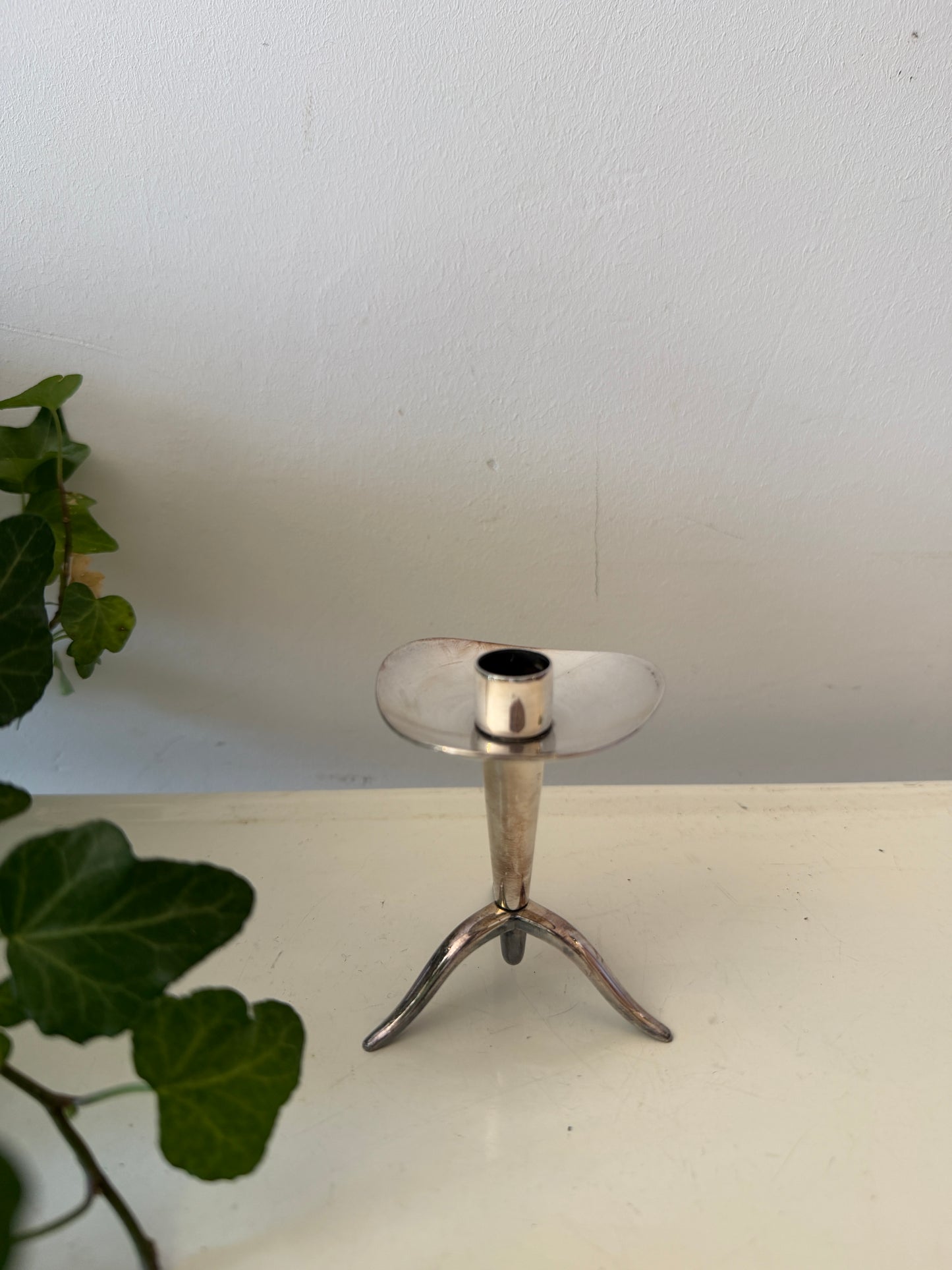 Keltum verzilverde design kandelaar