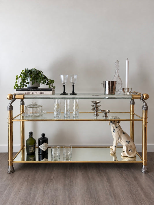 Hollywood Regency sidetable / bar console