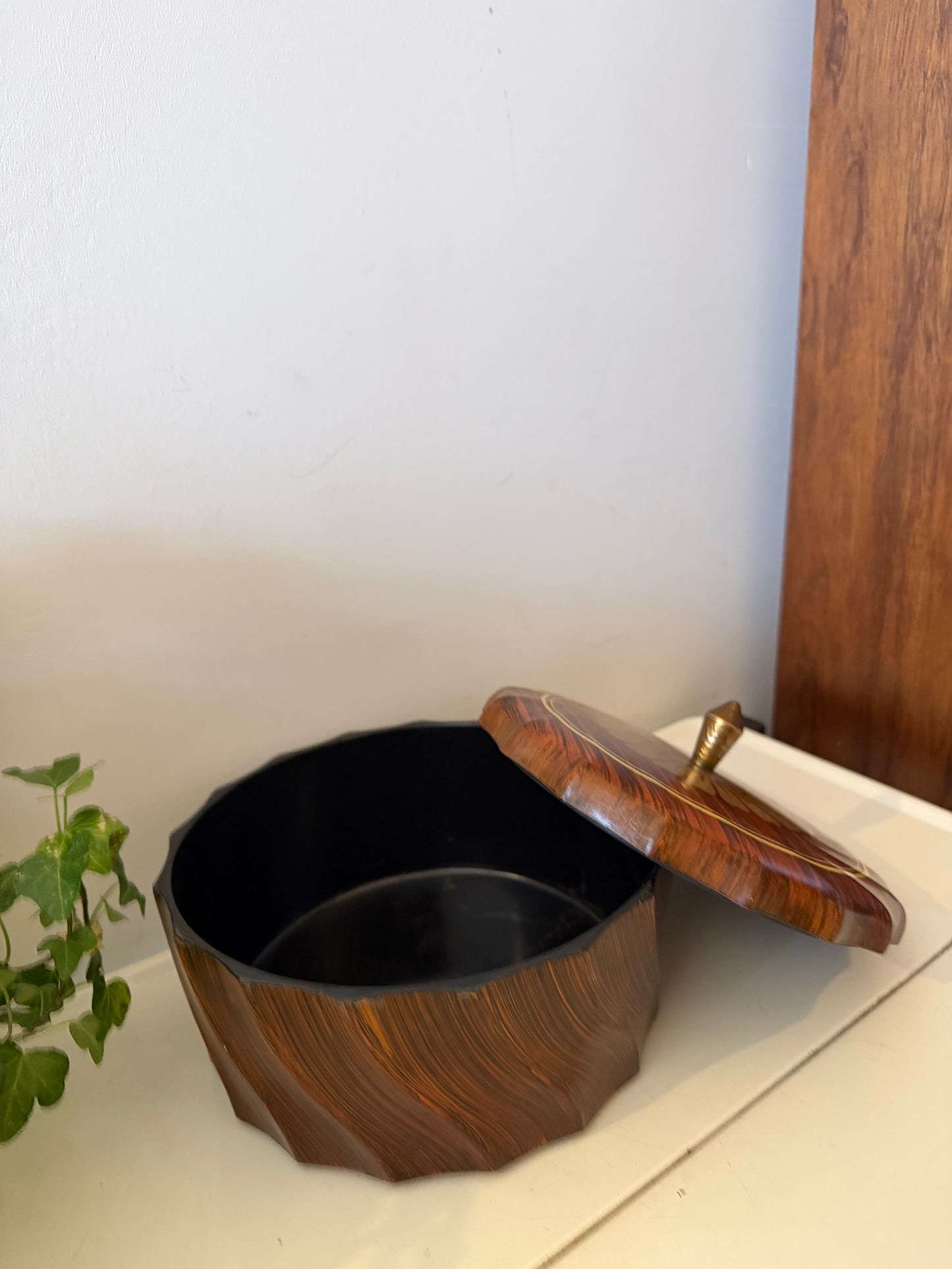 Kunststof koektrommel met houtlook