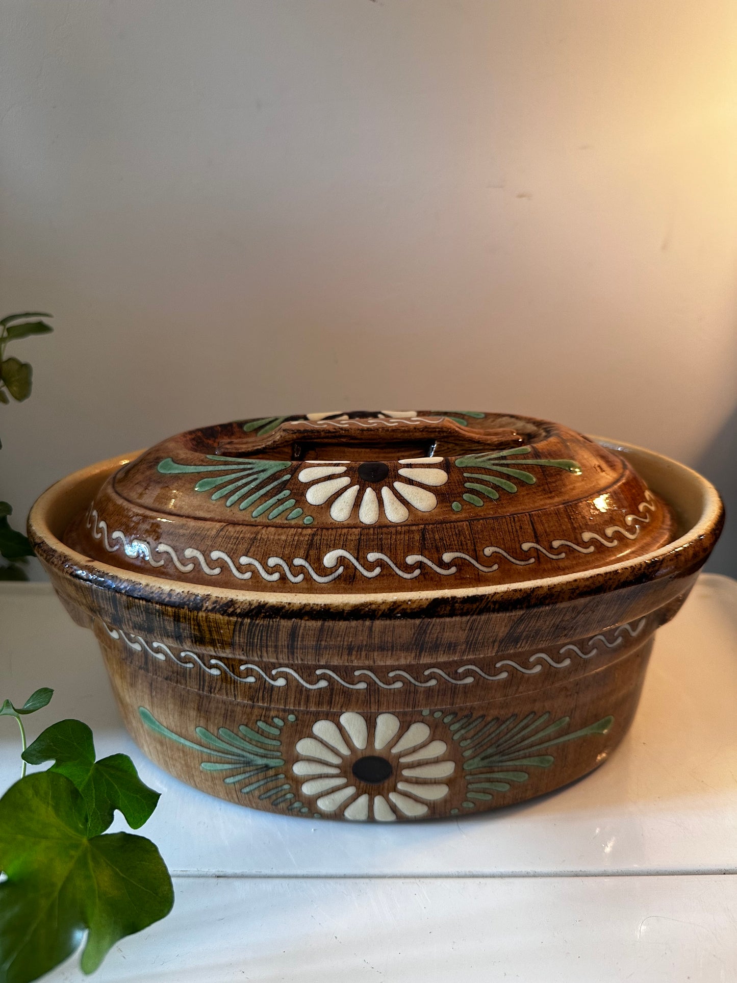 Keramieken vintage ovenschaal terrine