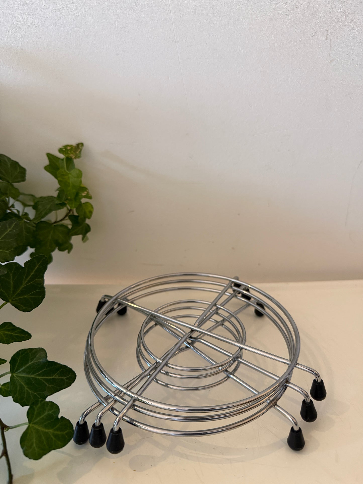 Set van 3 jaren 70 onderzetters chroom