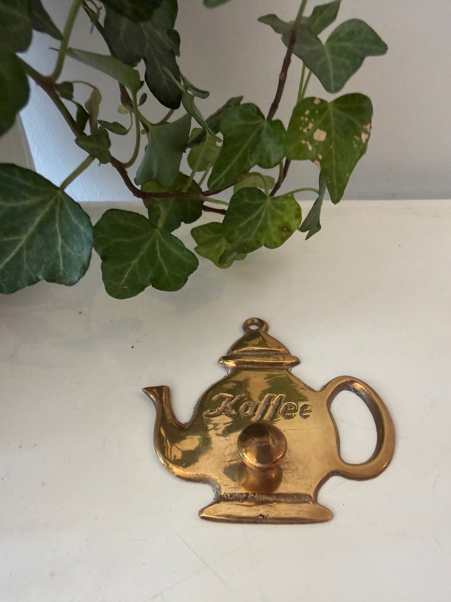 Messing koffiepot haakje