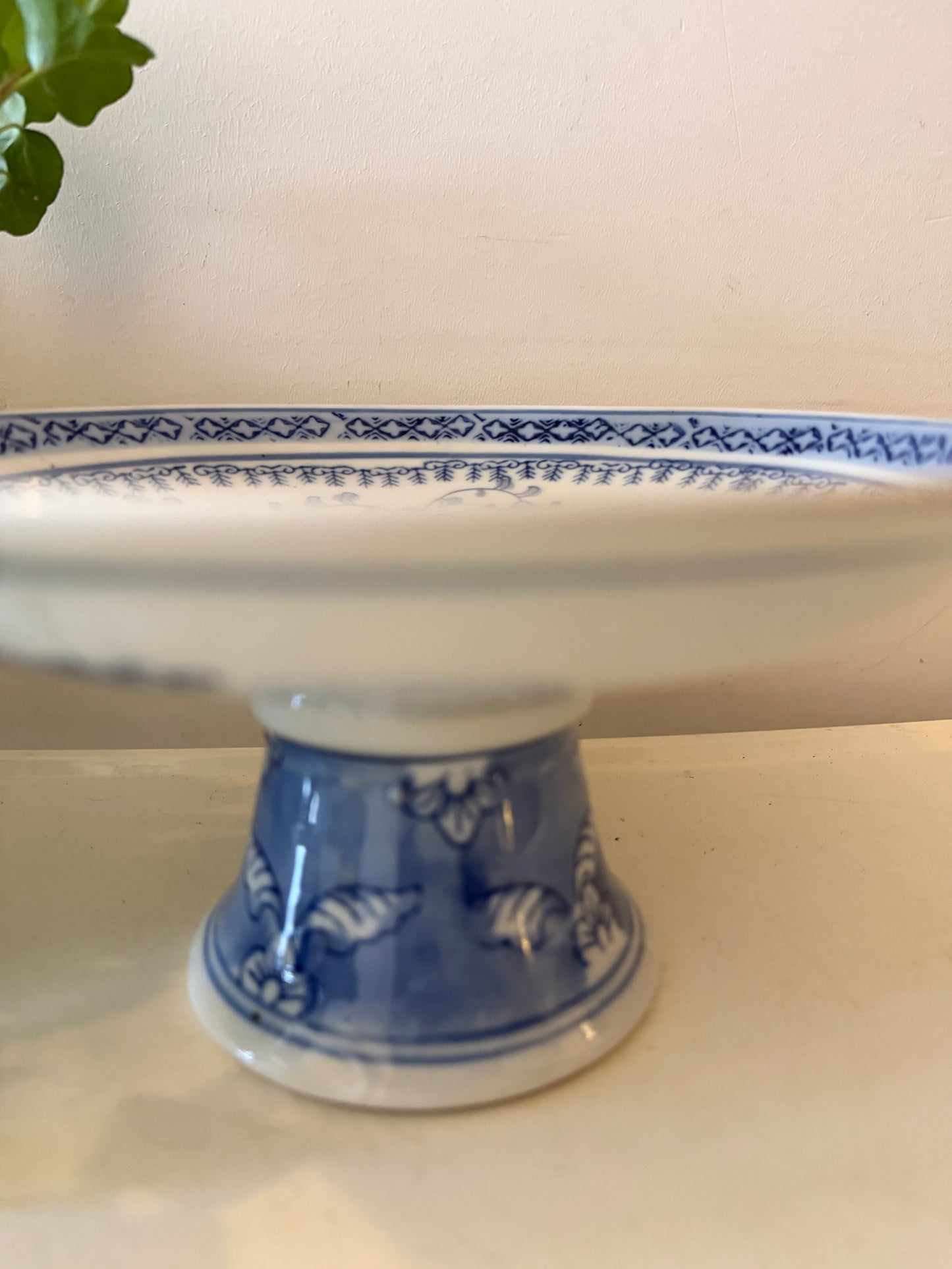 Blauw witte Serveerschaal