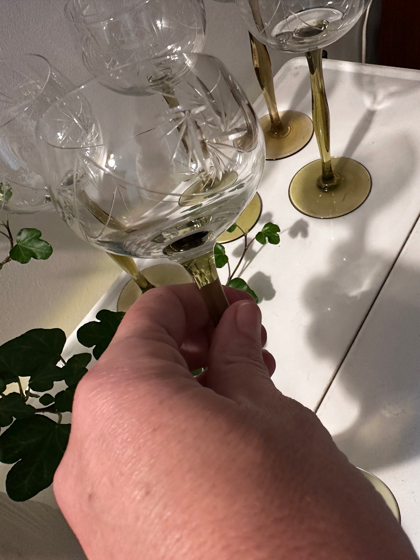 Art Nouveau wijnglazen jaren 30