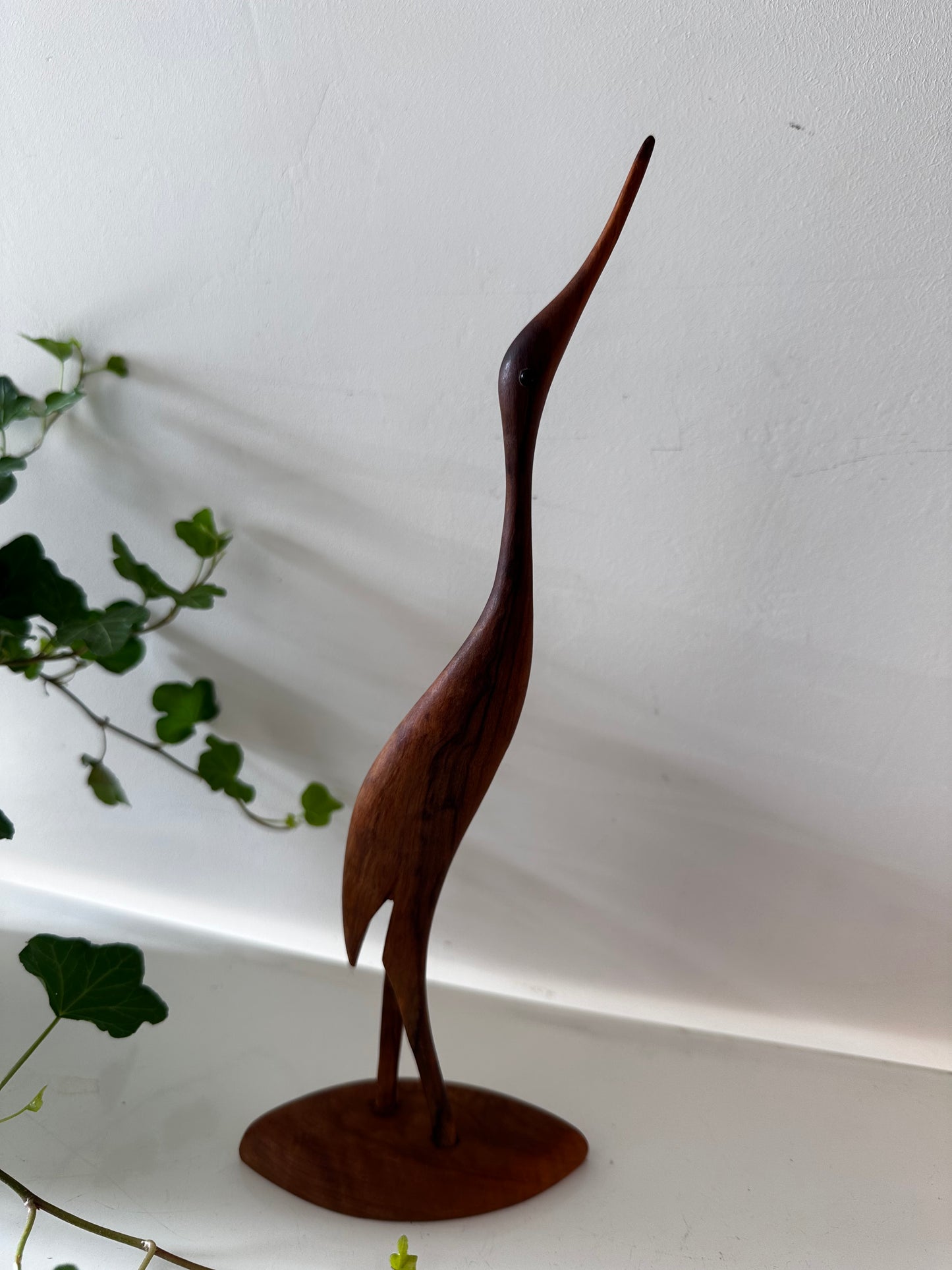 Mid Century teak houten kraanvogel