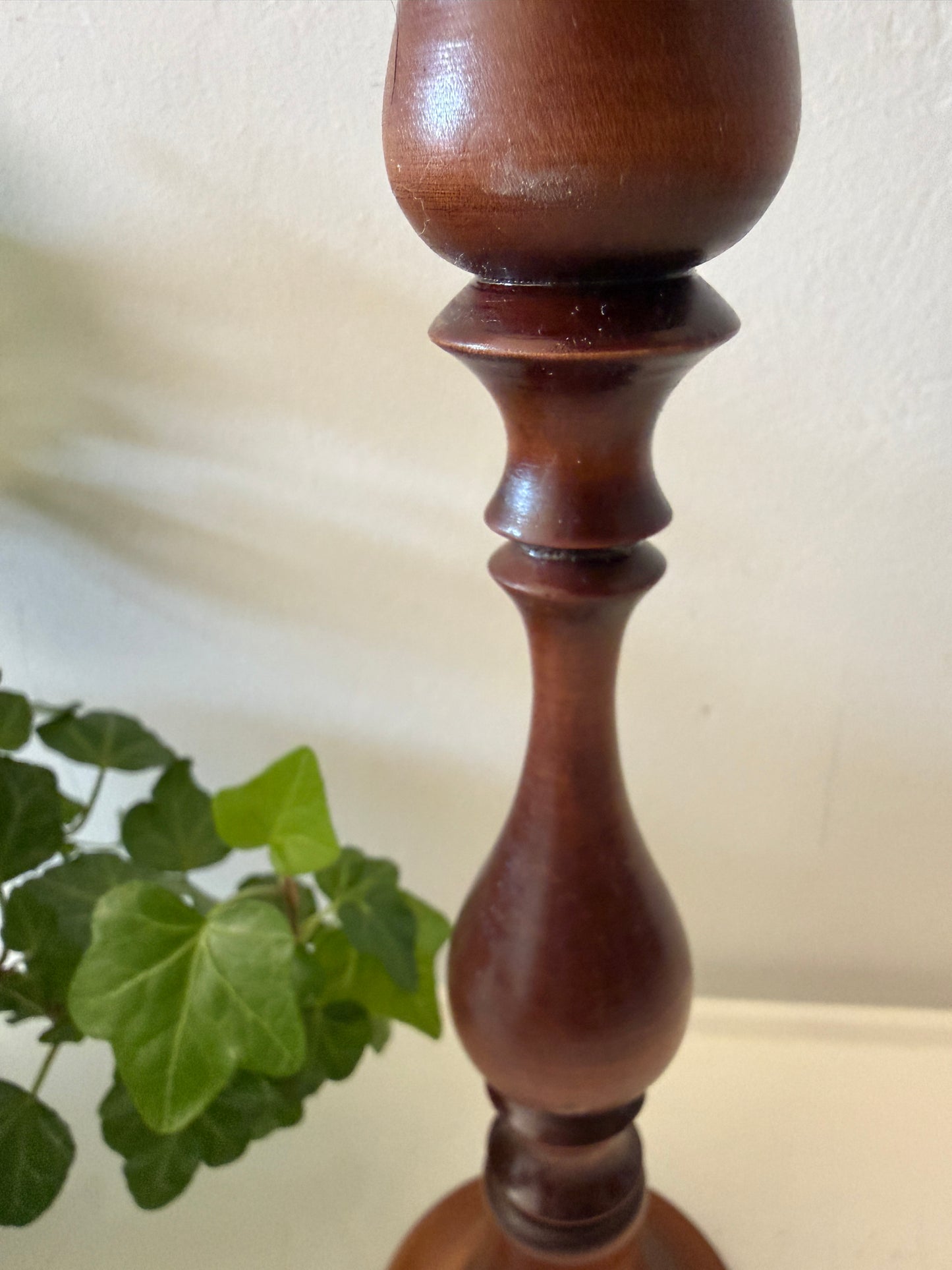 Houten kandelaar