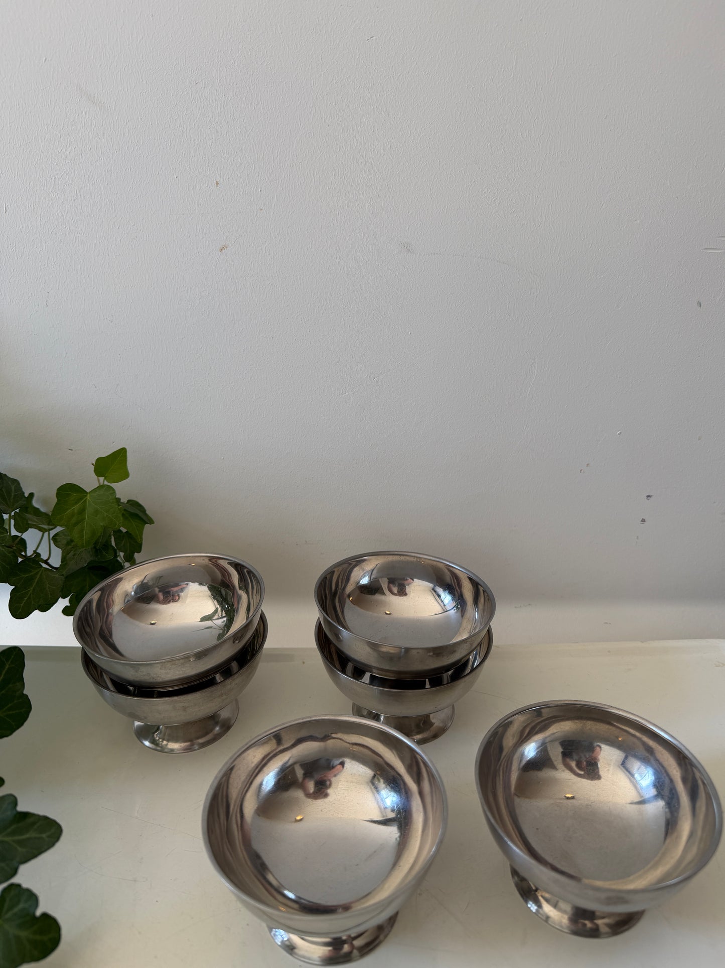 Set van 6 chrome ijscoupes