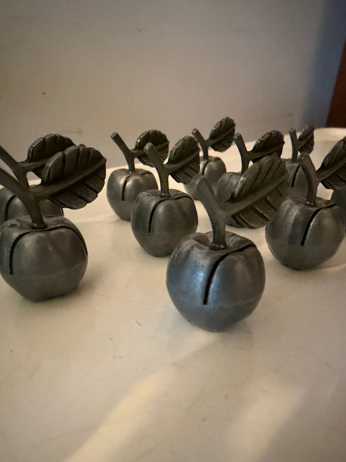 Plaatskaart houders appeltjes vorm