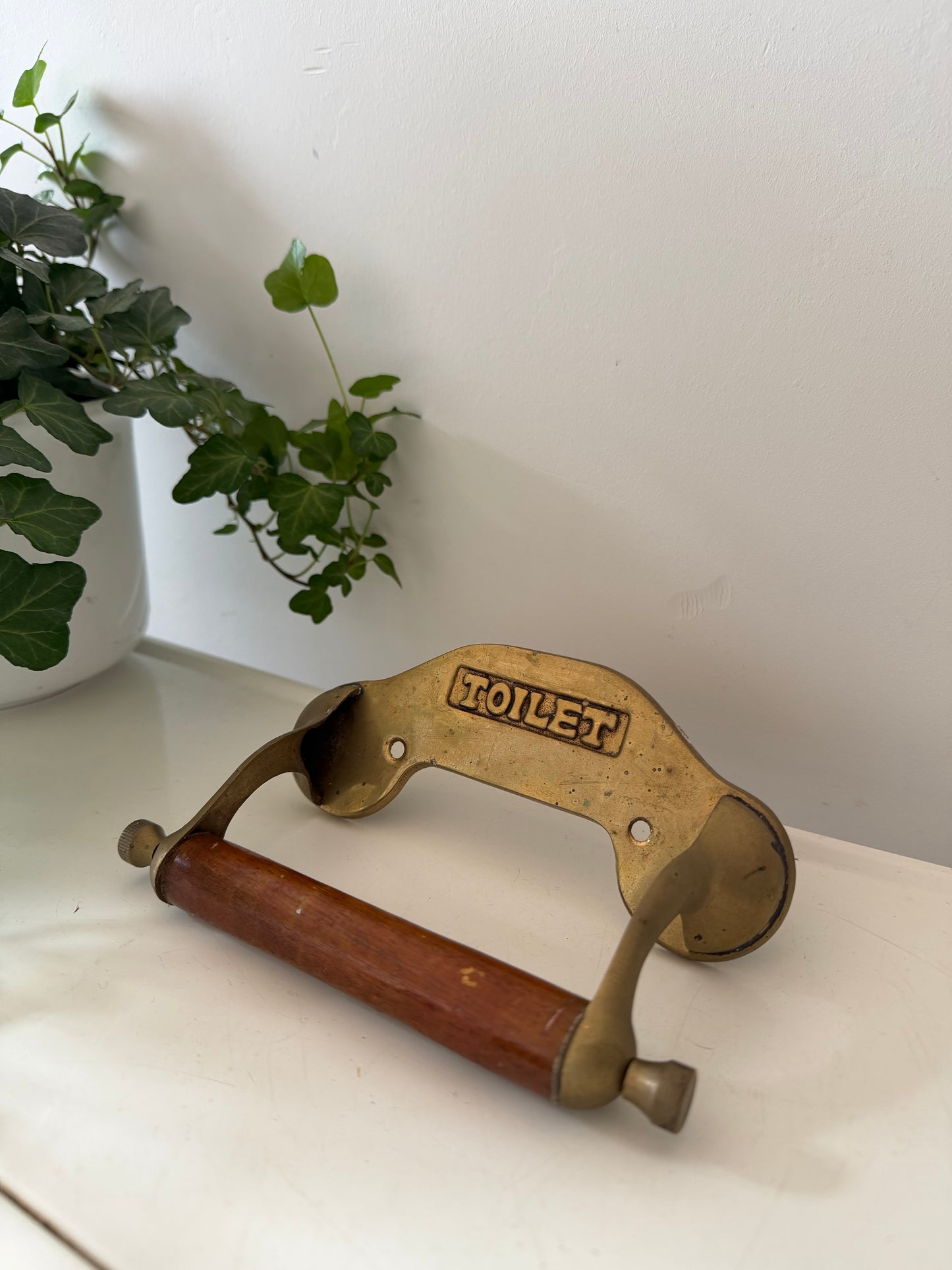 Messing toiletrolhouder