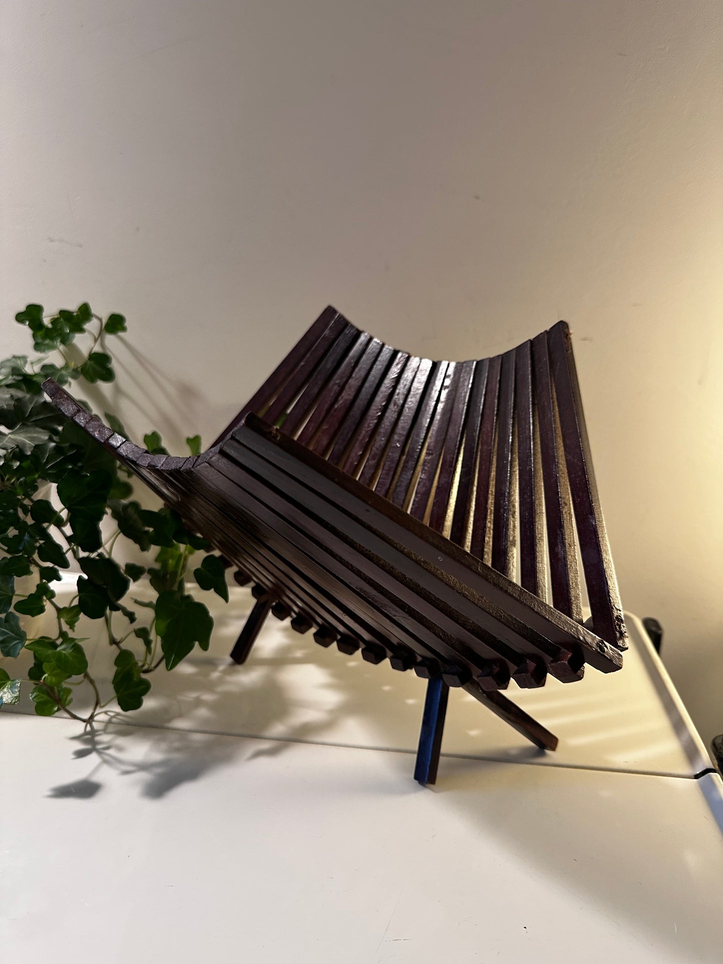 Mid Century houten fruitmand