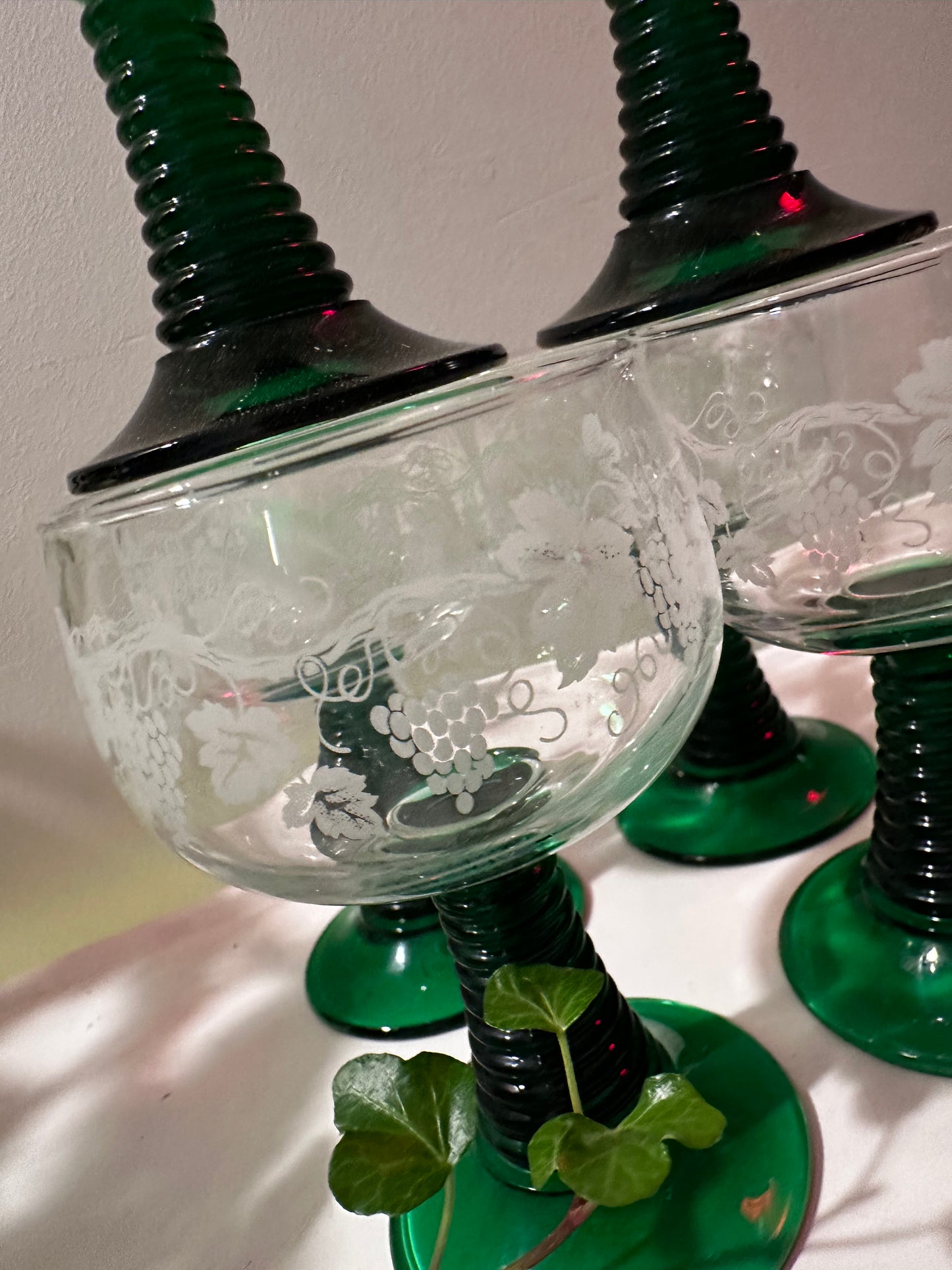 Roemer Moezel glazen met gravure