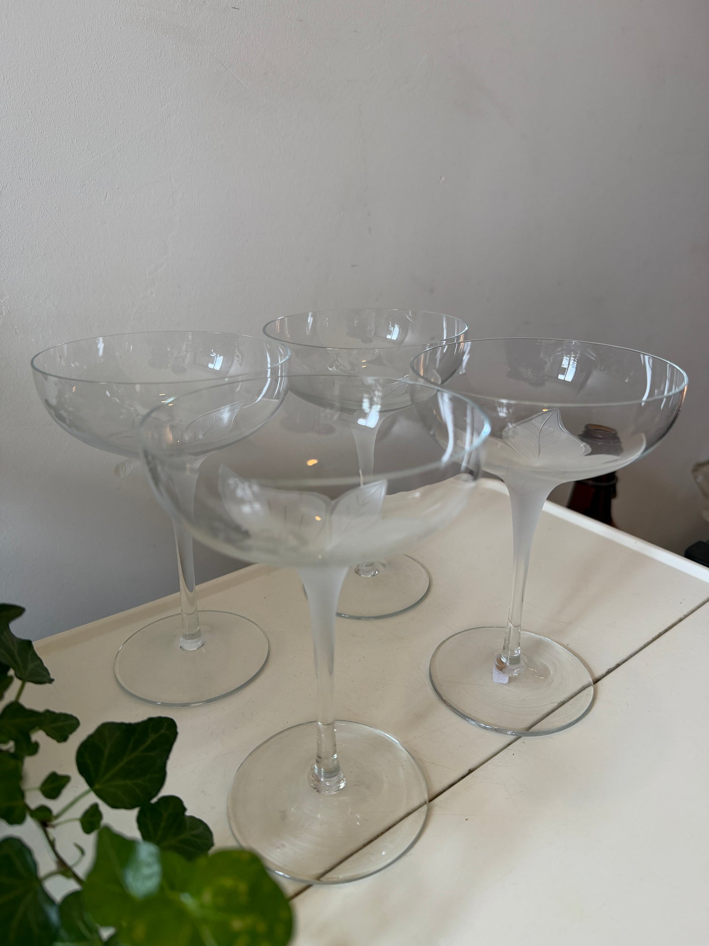 Set van 4 coupe champagne glazen