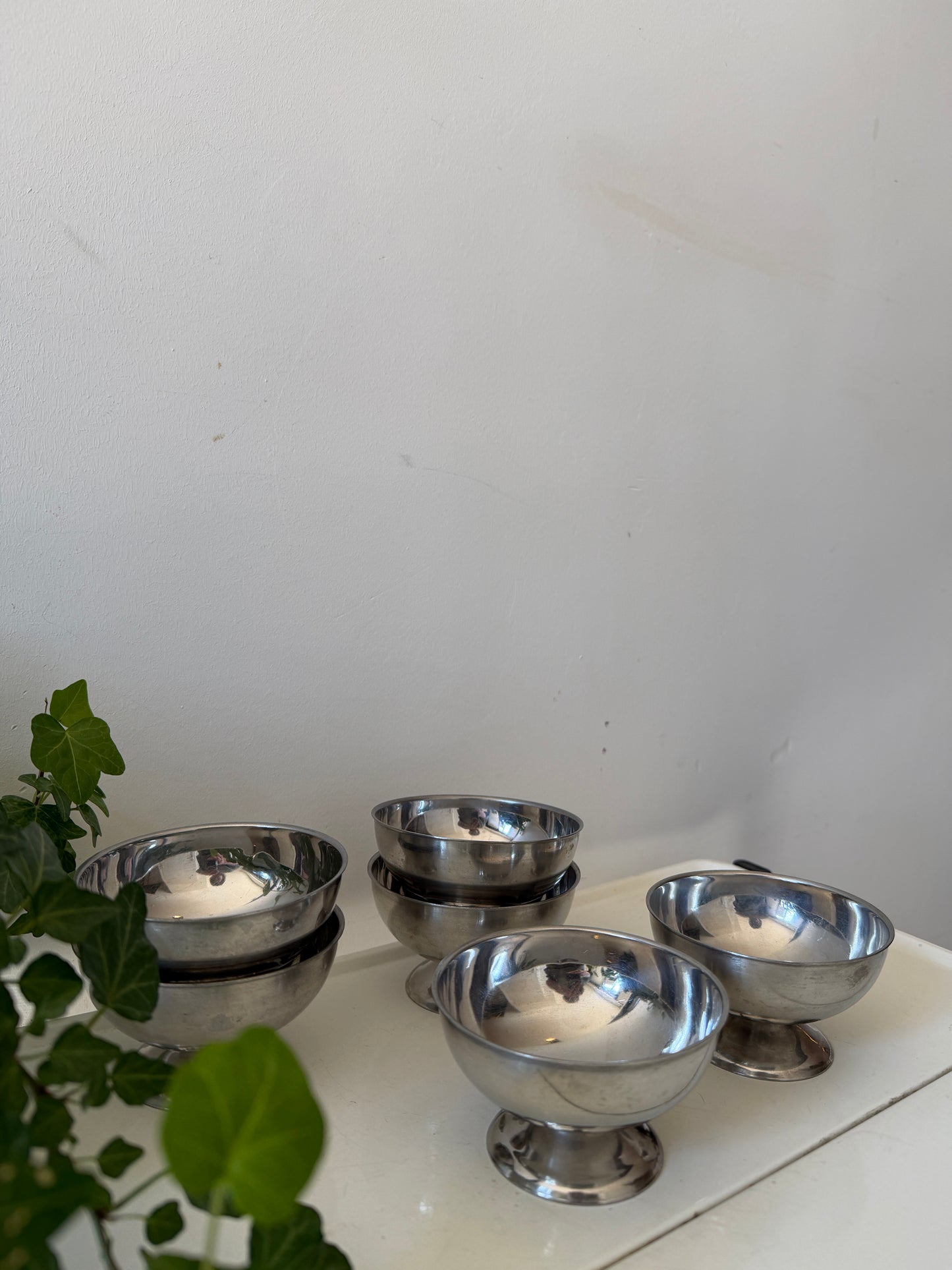 Set van 6 chrome ijscoupes