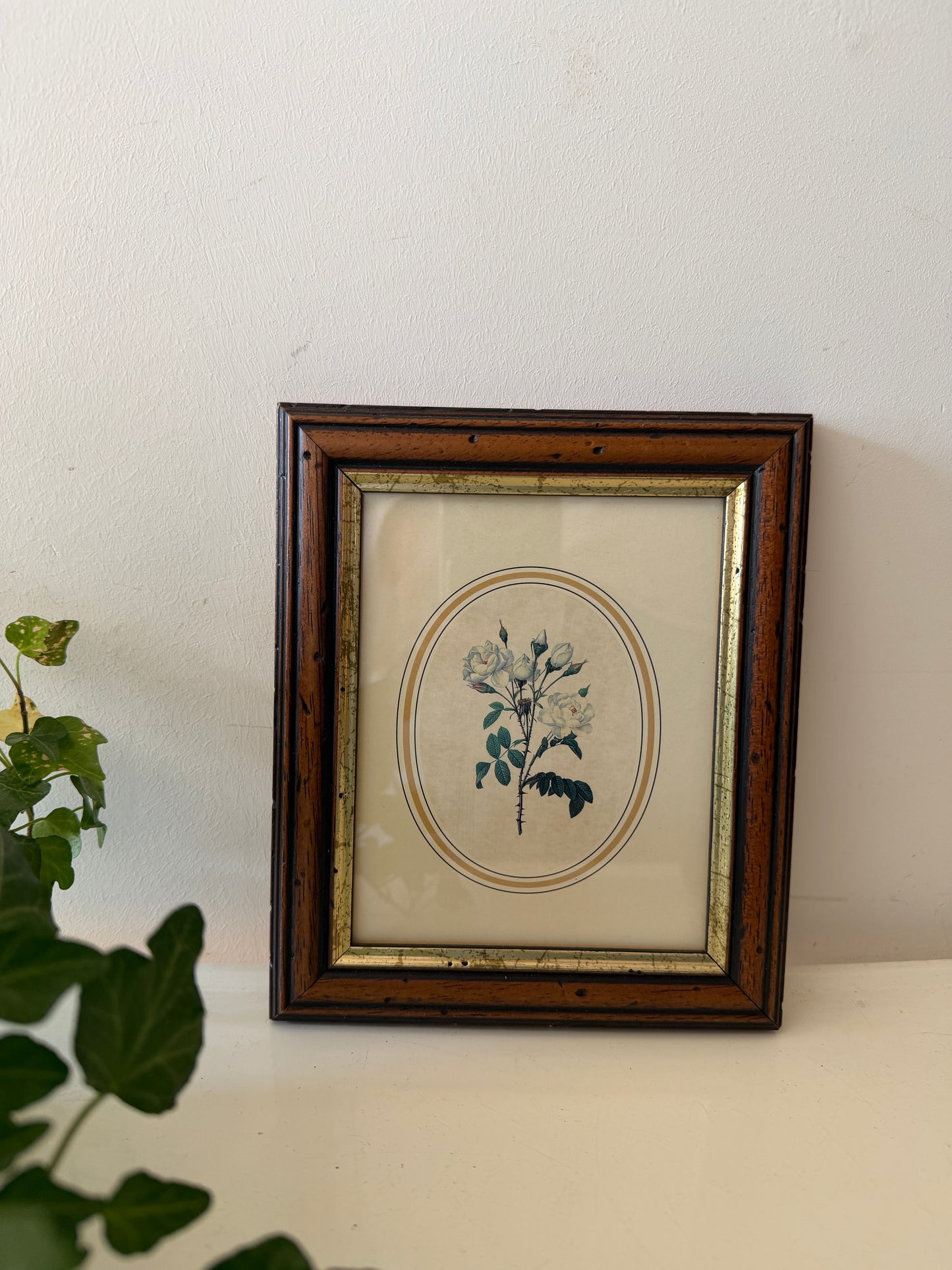 Vintage lijst met bloemenprent