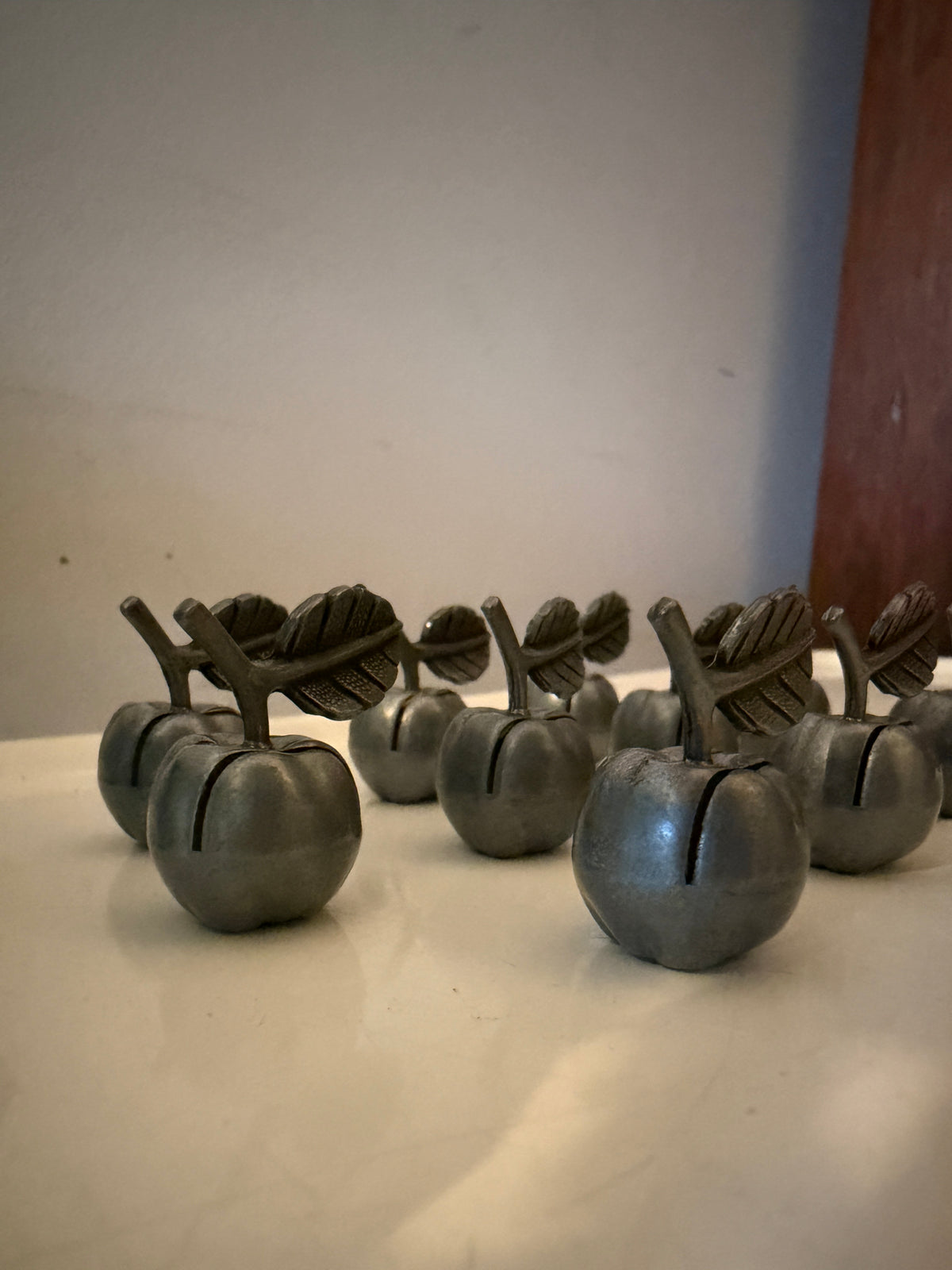 Plaatskaart houders appeltjes vorm
