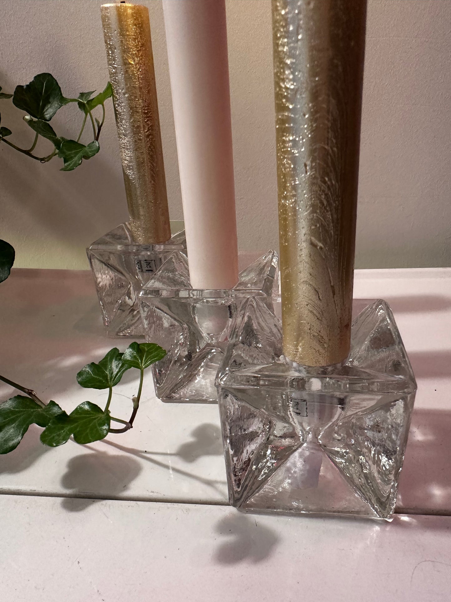 Kubus kandelaars mid century