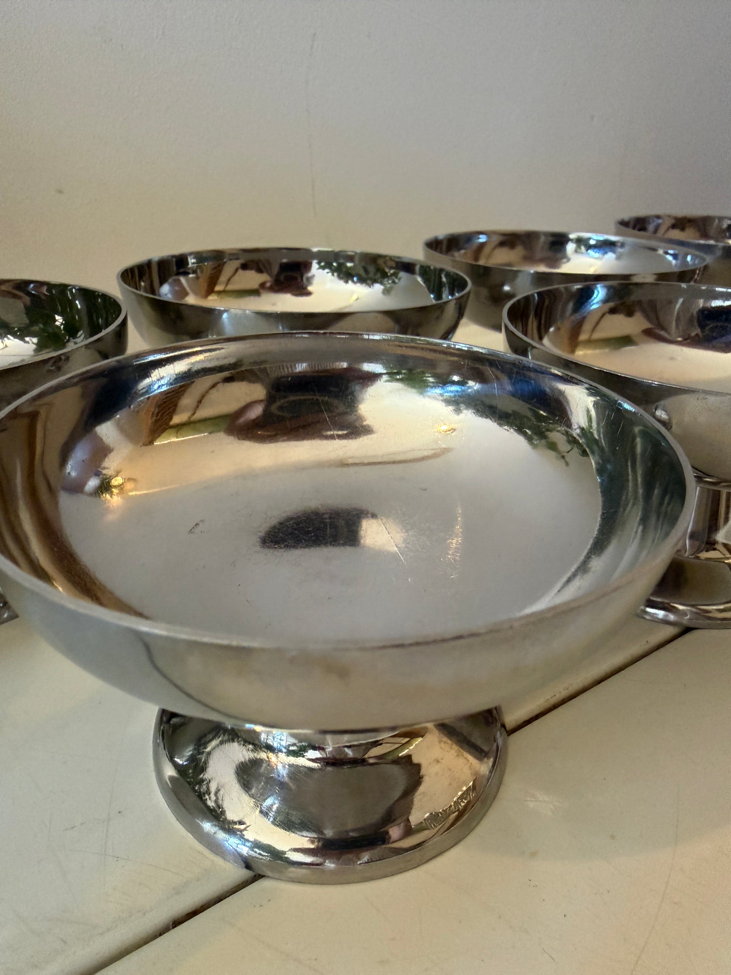 Set van 7 Chrome ijscoupes