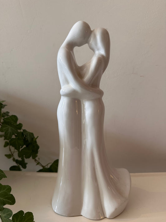 Jaren 80/90 beeld wit man en vrouw