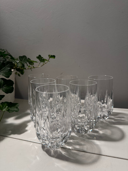 6 kristallen waterglazen