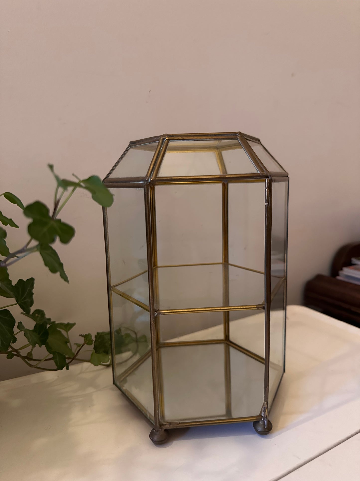 Glas in lood vitrinekastje