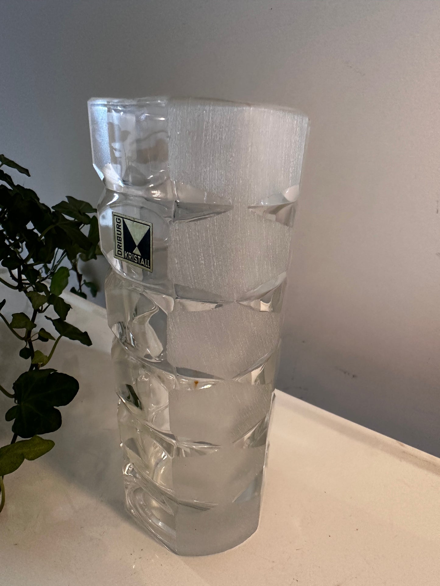 Kristallen vaas vintage jaren 70 Driburg