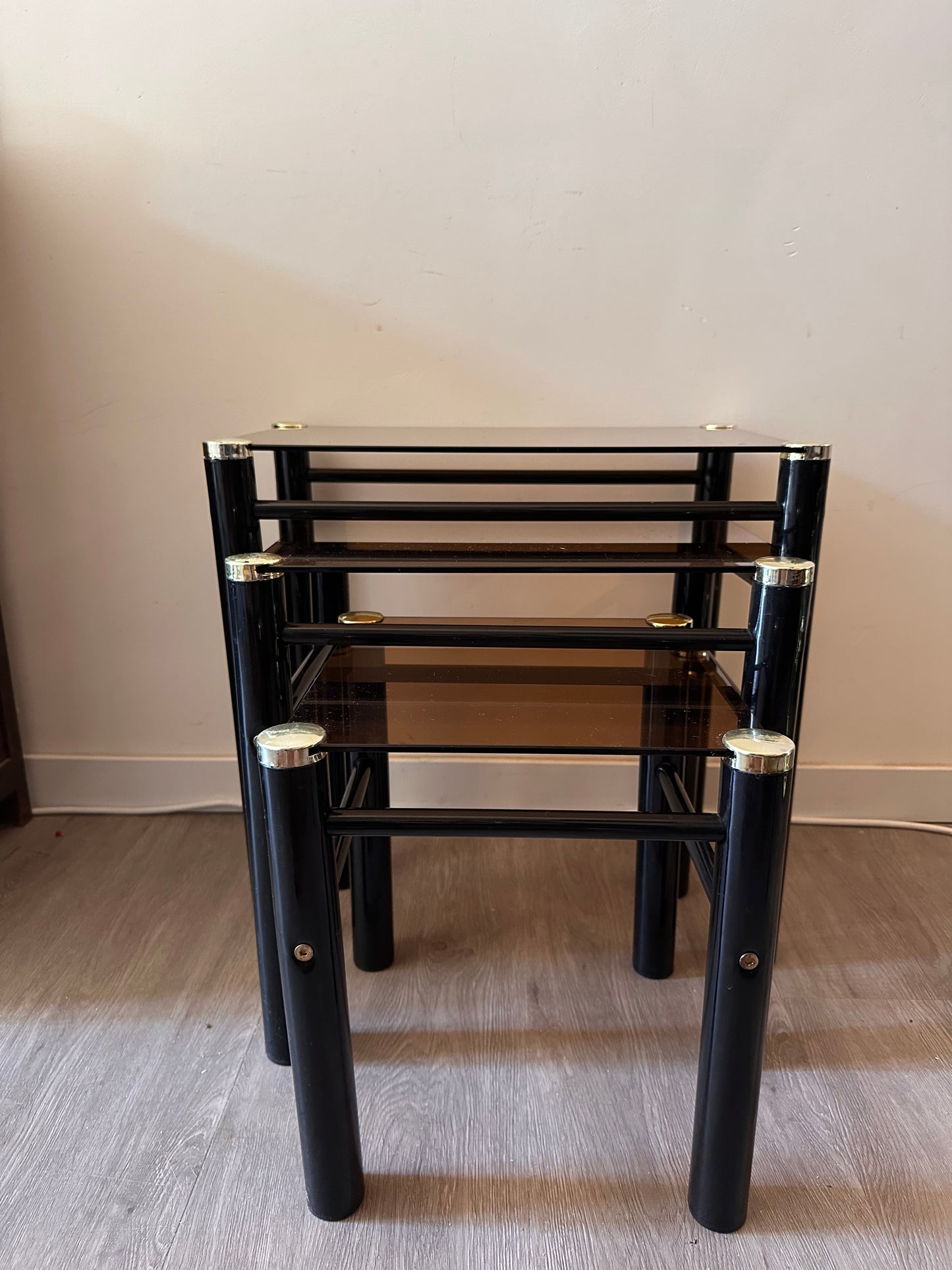 Set van 3 nesting tables space age Hollywood Regency