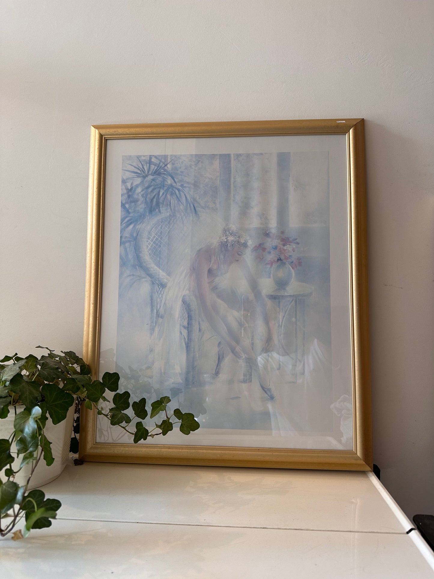 Lijst met romantische prent ballerina