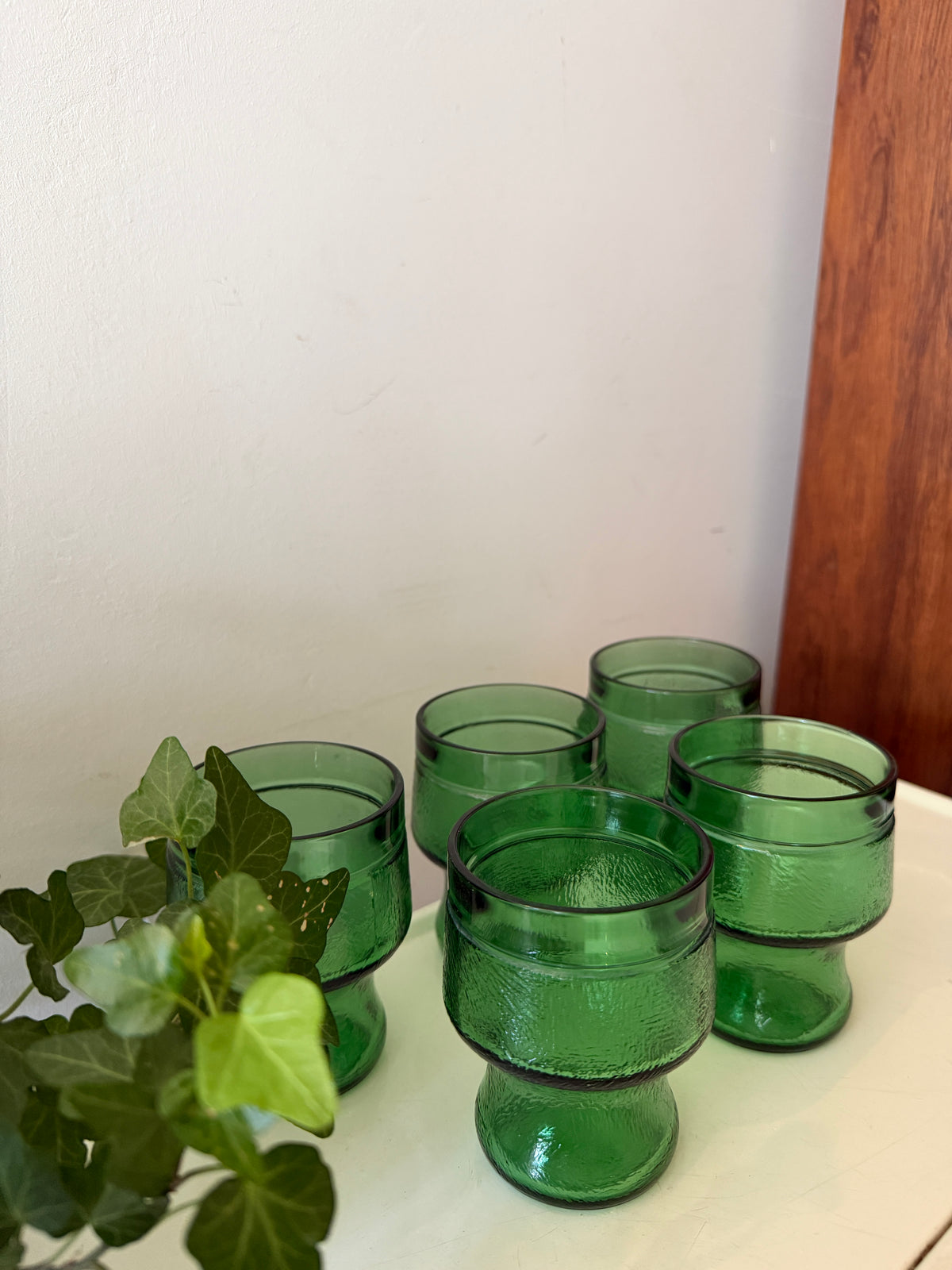 Smaragdgroene Glazen Italiaan barware