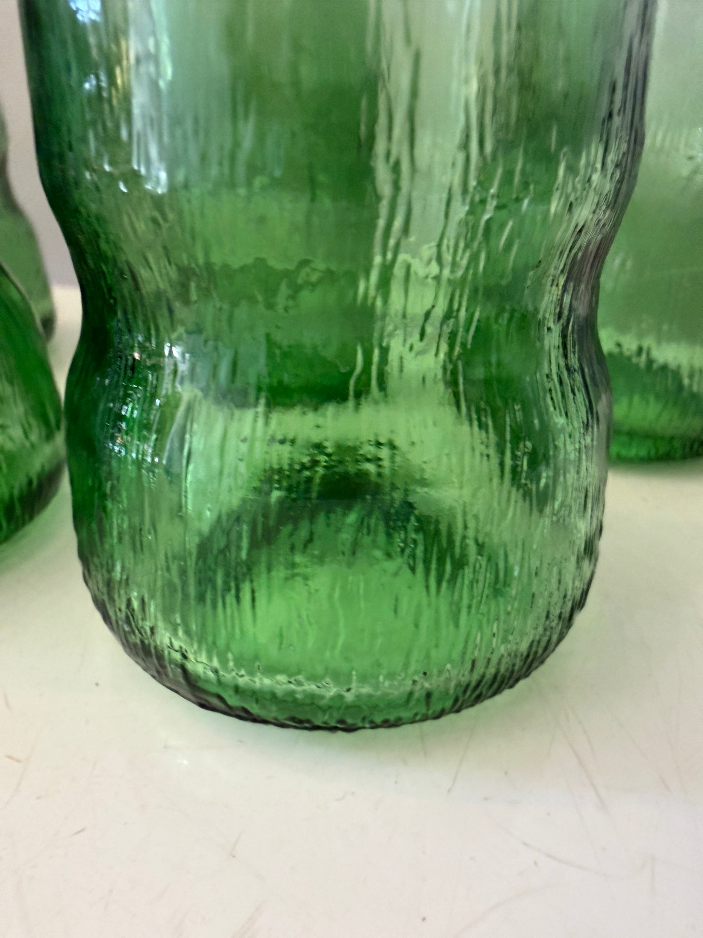 Set van 7 Amaro Averna smaragdgroene glazen