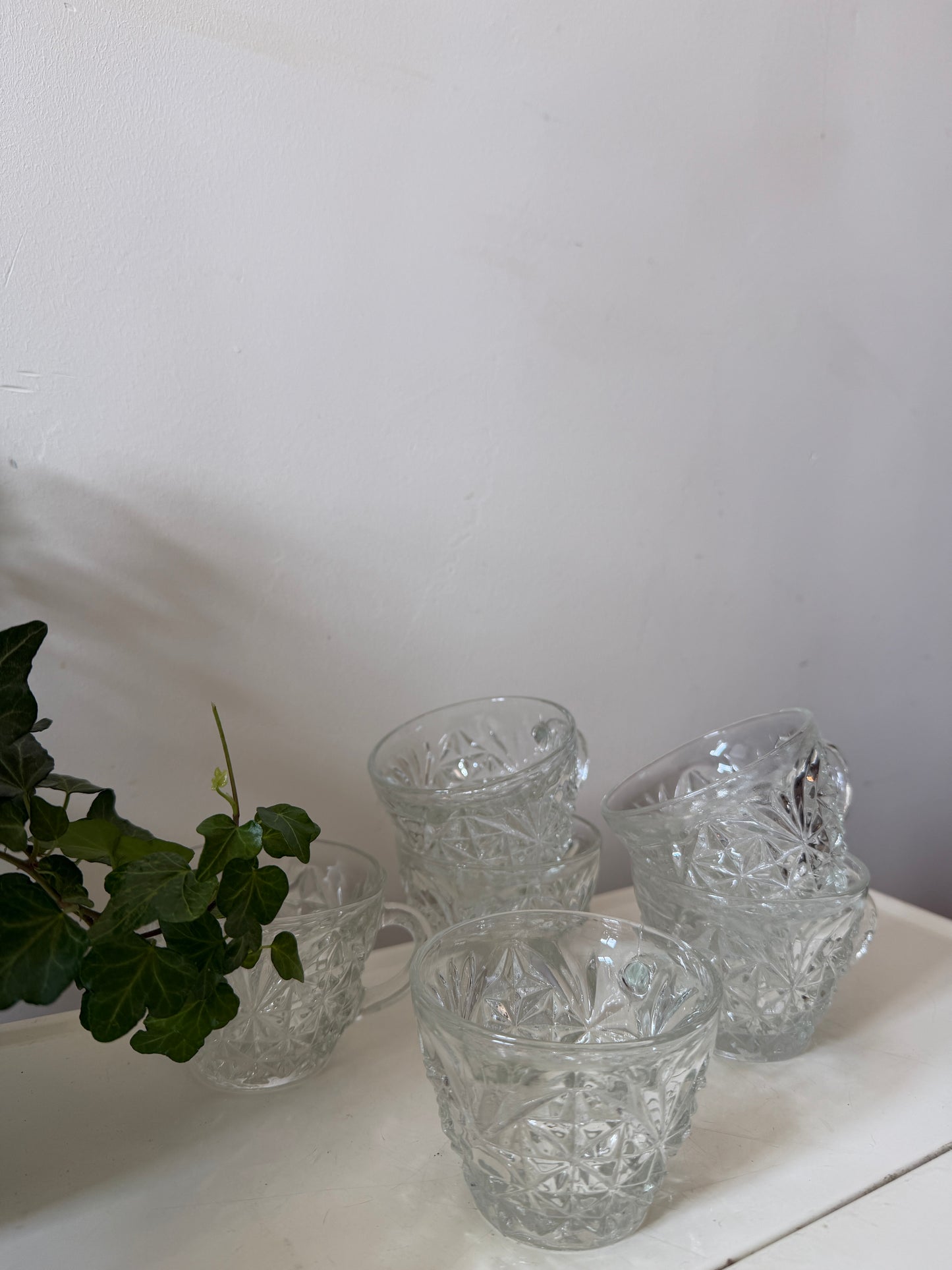 Set van 6 kristallen kopjes/ koffiekopjes