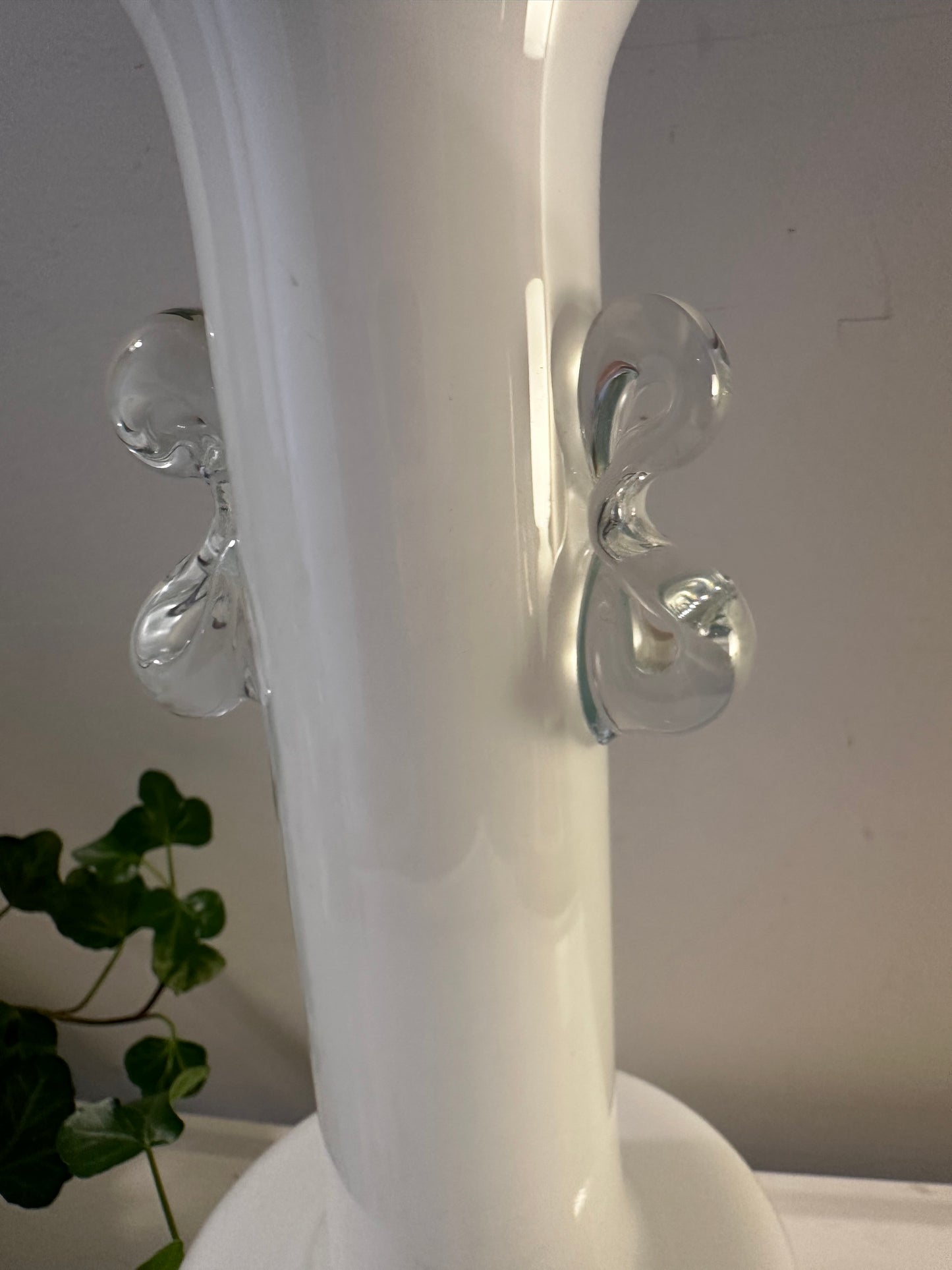 Murano glazen witte vintage vaas