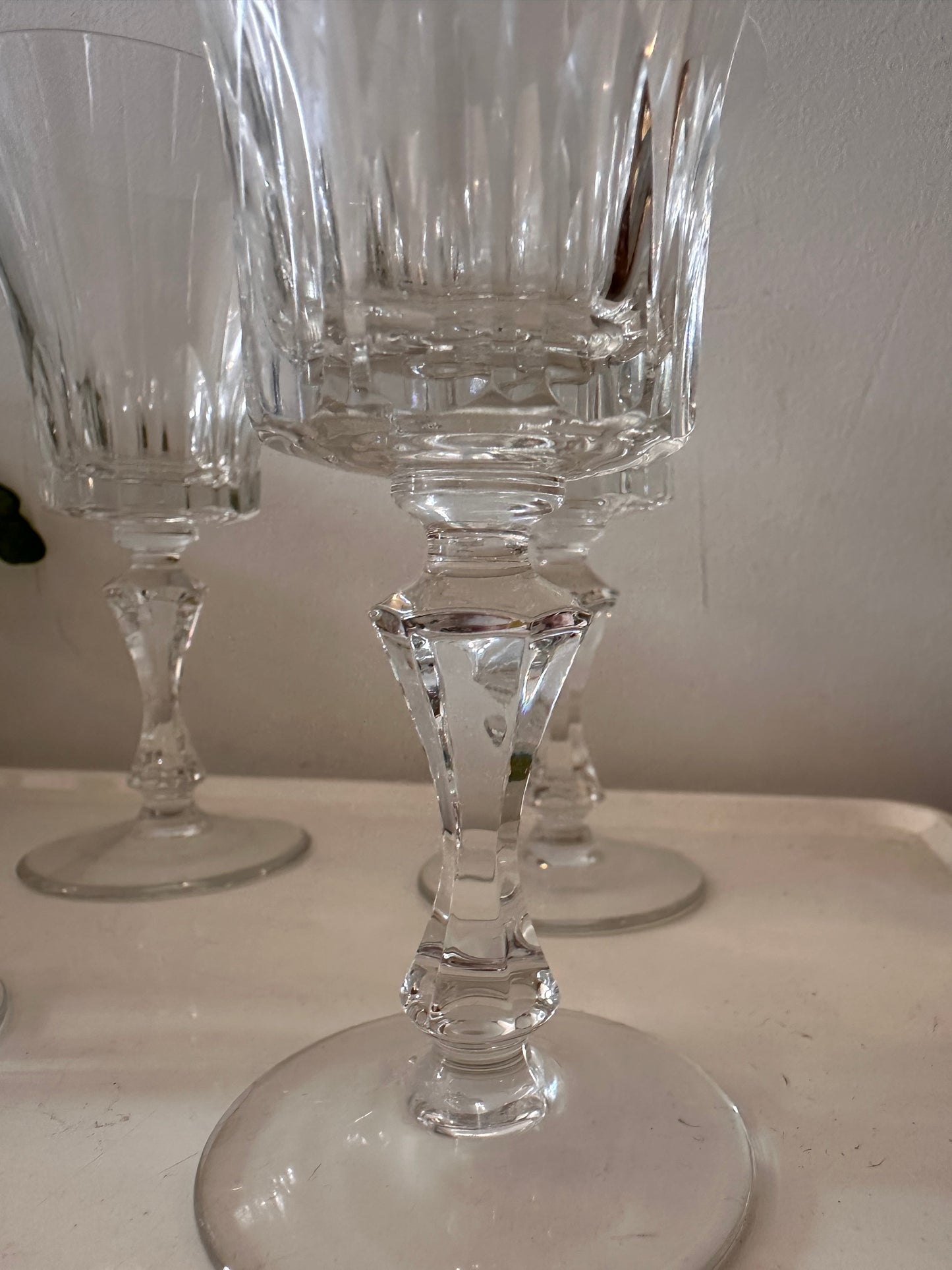 Prachtige kristallen glazen jaren 60 set van 6