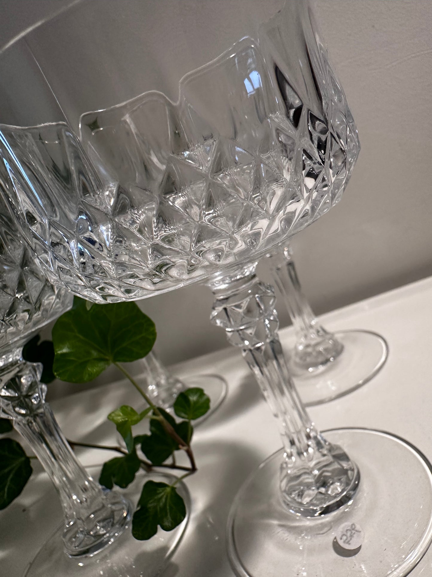 Set kristallen coupe champagne glazen